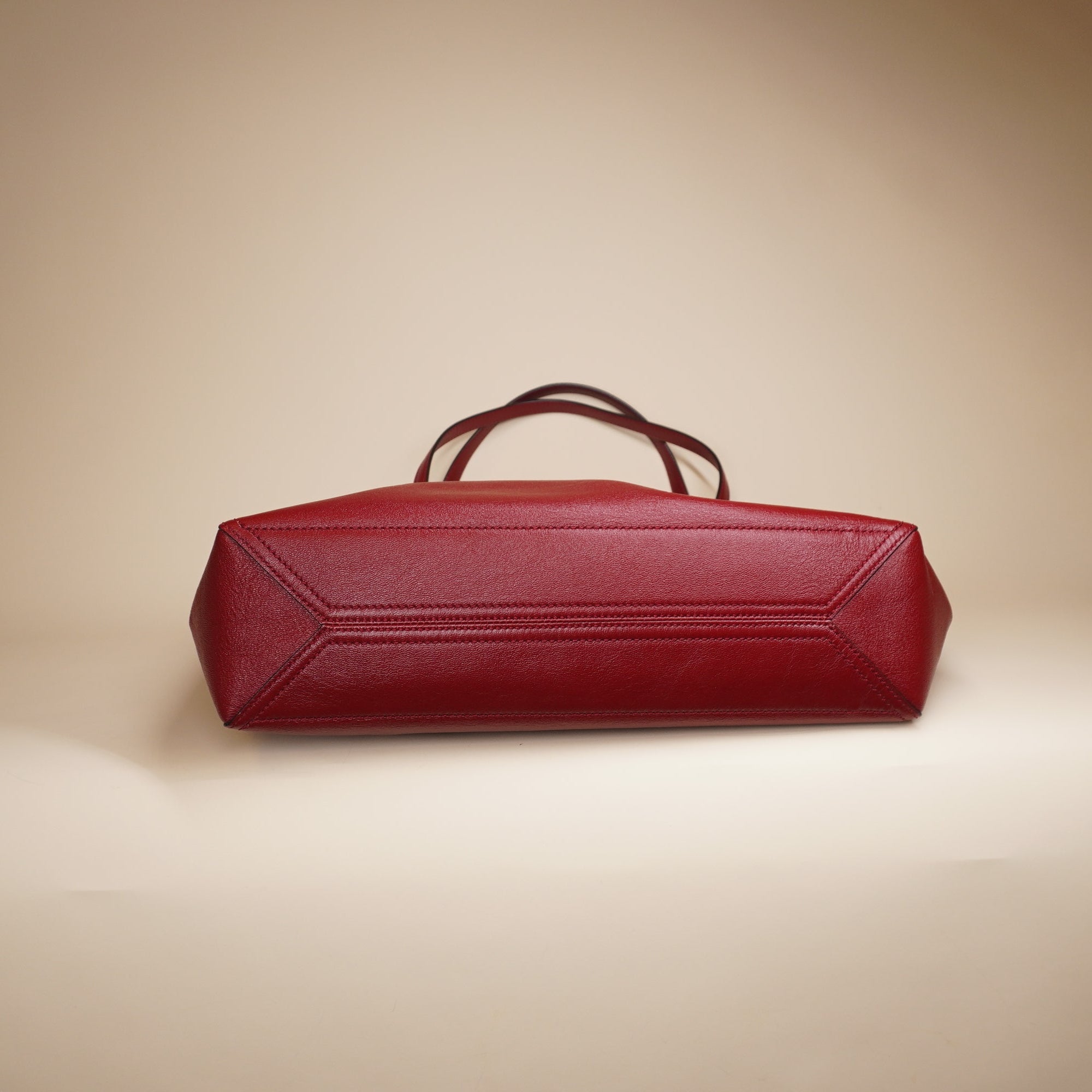 PRE-OWNED GG Red Medium Dahlia Tote w/ Pouch Shoulder Bag