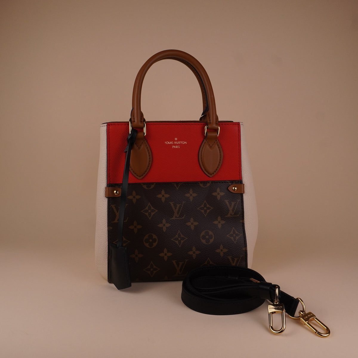 PRE-OWNED LV Monogram Fold Tote PM Shoulder Bag