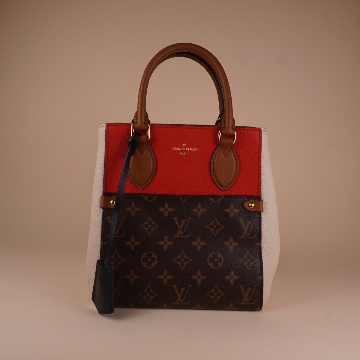 PRE-OWNED LV Monogram Fold Tote PM Shoulder Bag