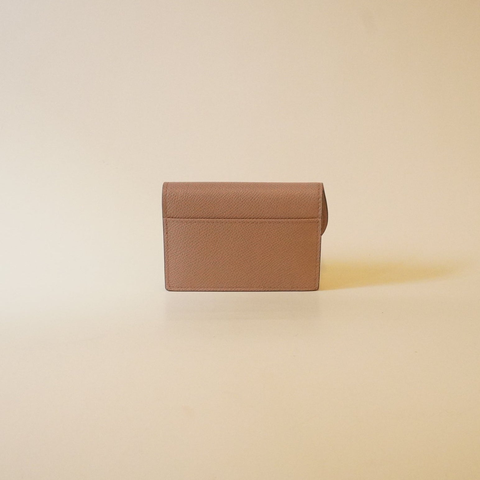 PRE-OWNED Saddle Beige Lambskin Leather Wallet