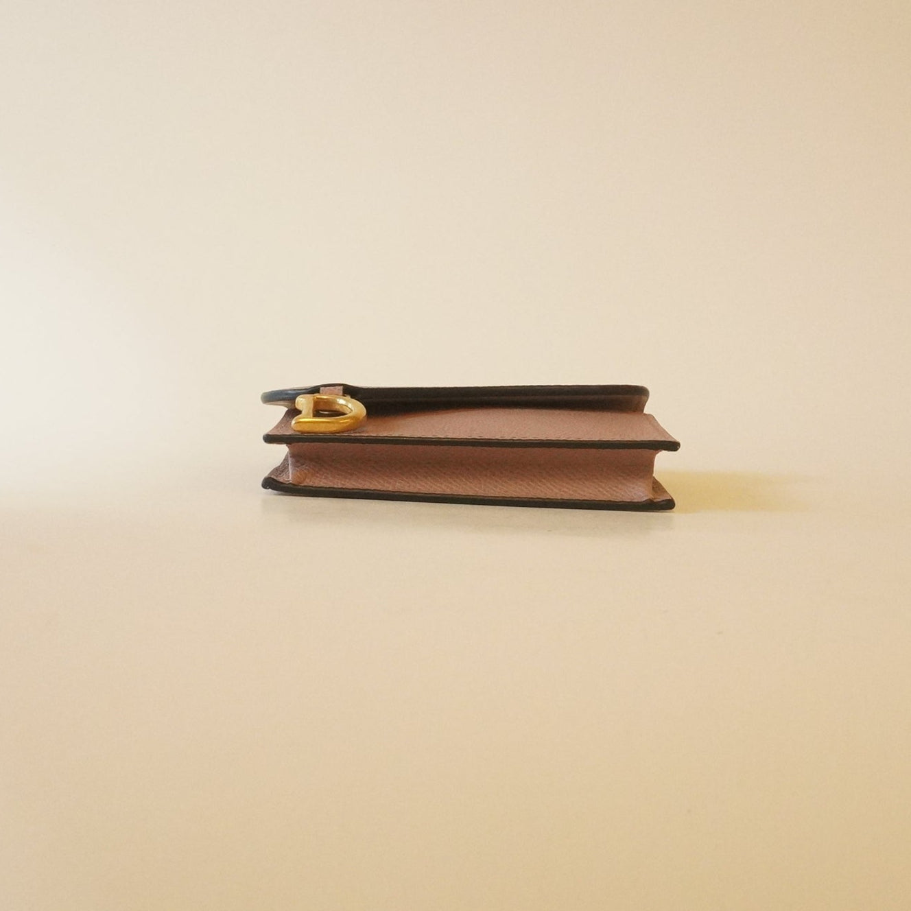 PRE-OWNED Saddle Beige Lambskin Leather Wallet
