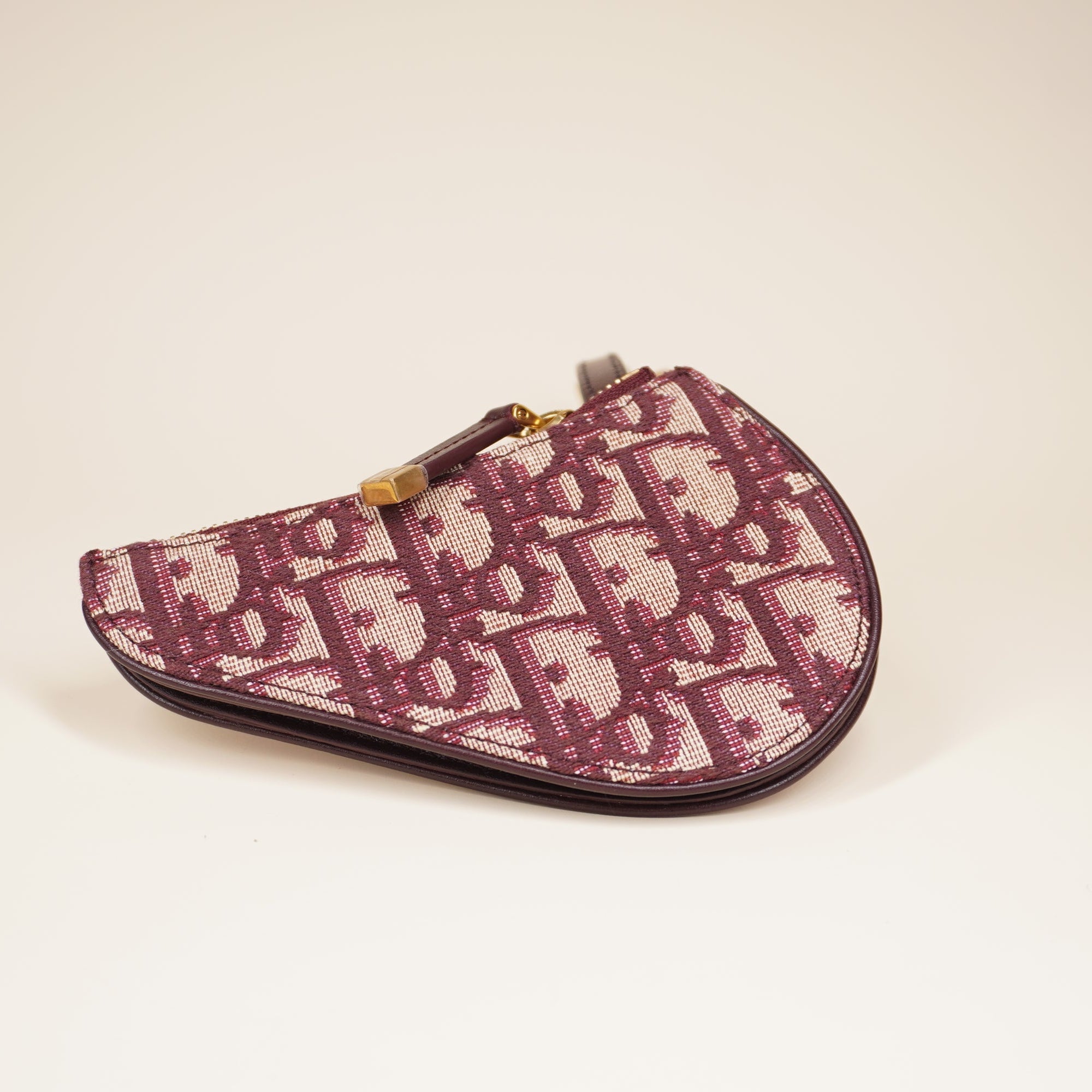 PRE-OWNED Oblique Saddle Coin Purse