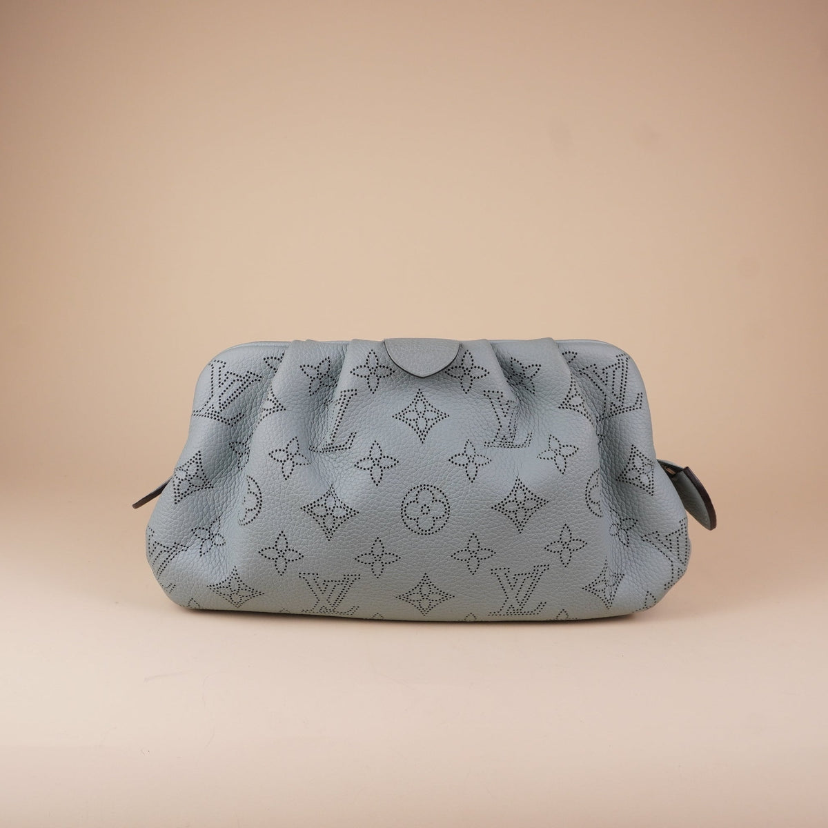 PRE-OWNED LV Mahina Scala Mini Pouch Vert Lagon Crossbody Bag