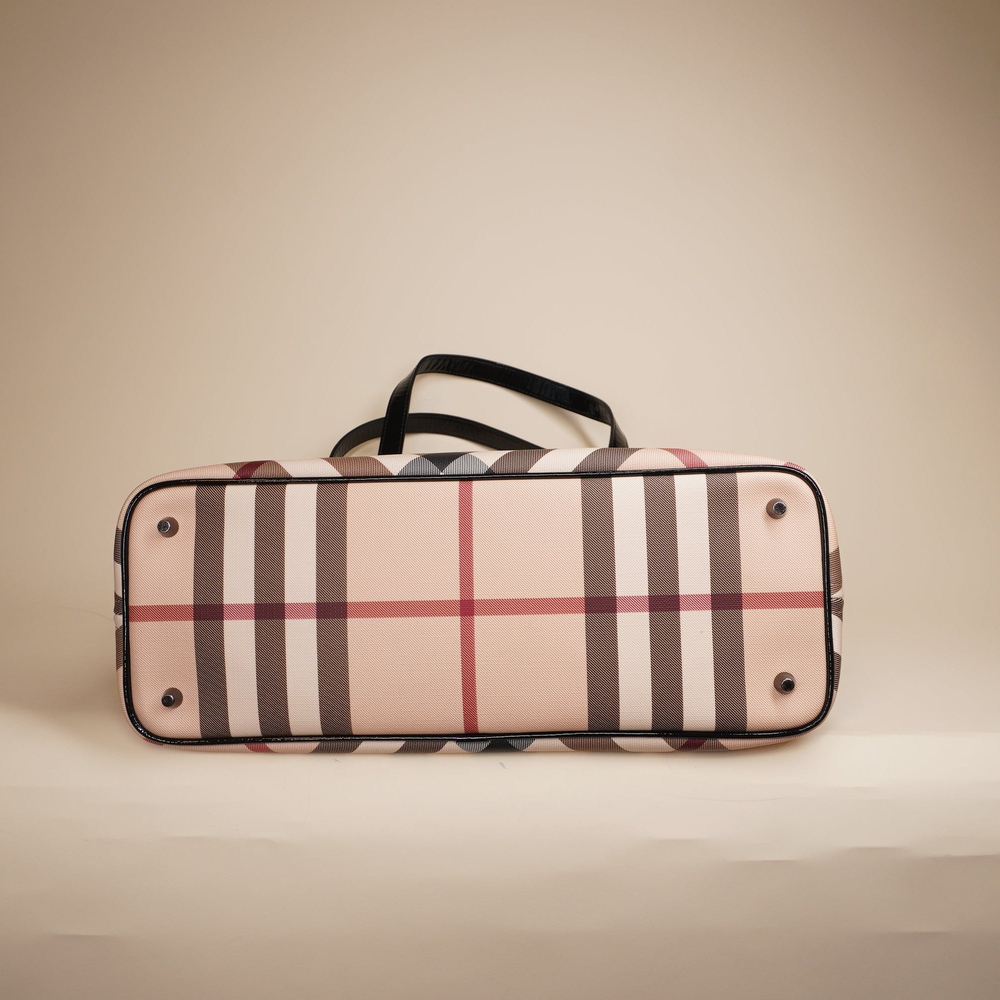 PRE-OWNED Super Nova Check Tote Shoulder Bag