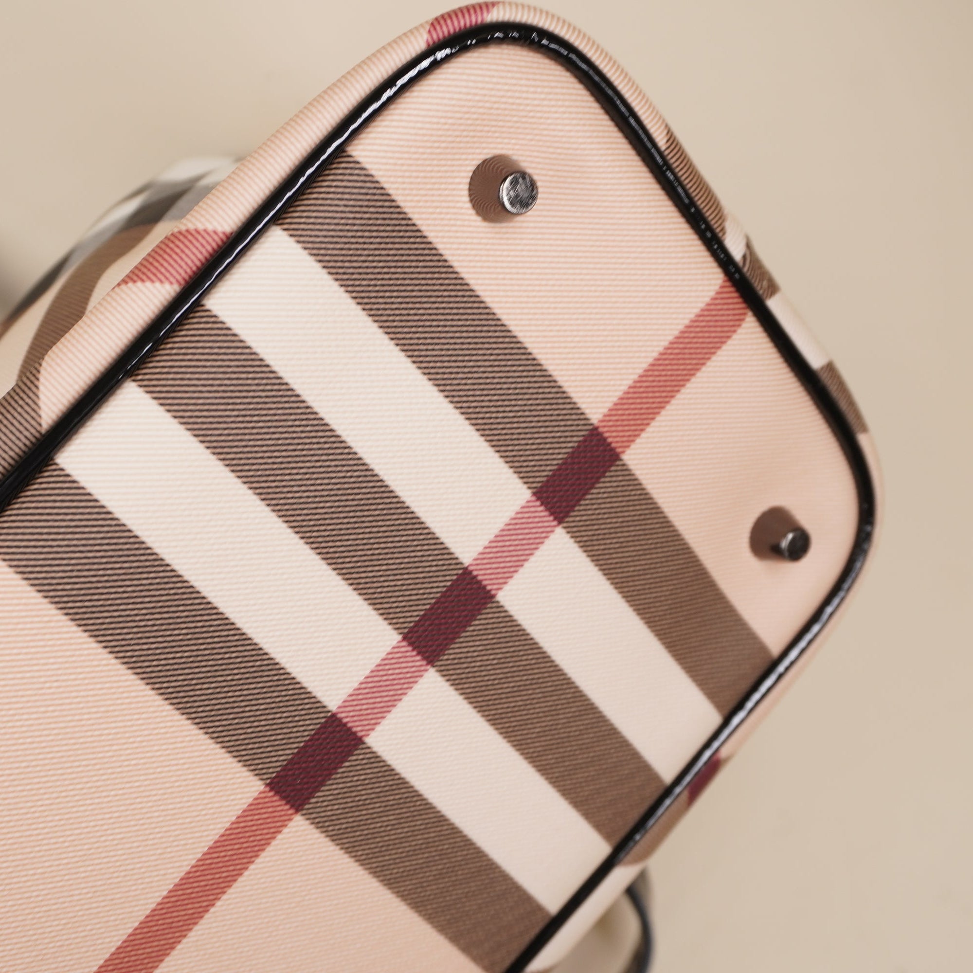 PRE-OWNED Super Nova Check Tote Shoulder Bag