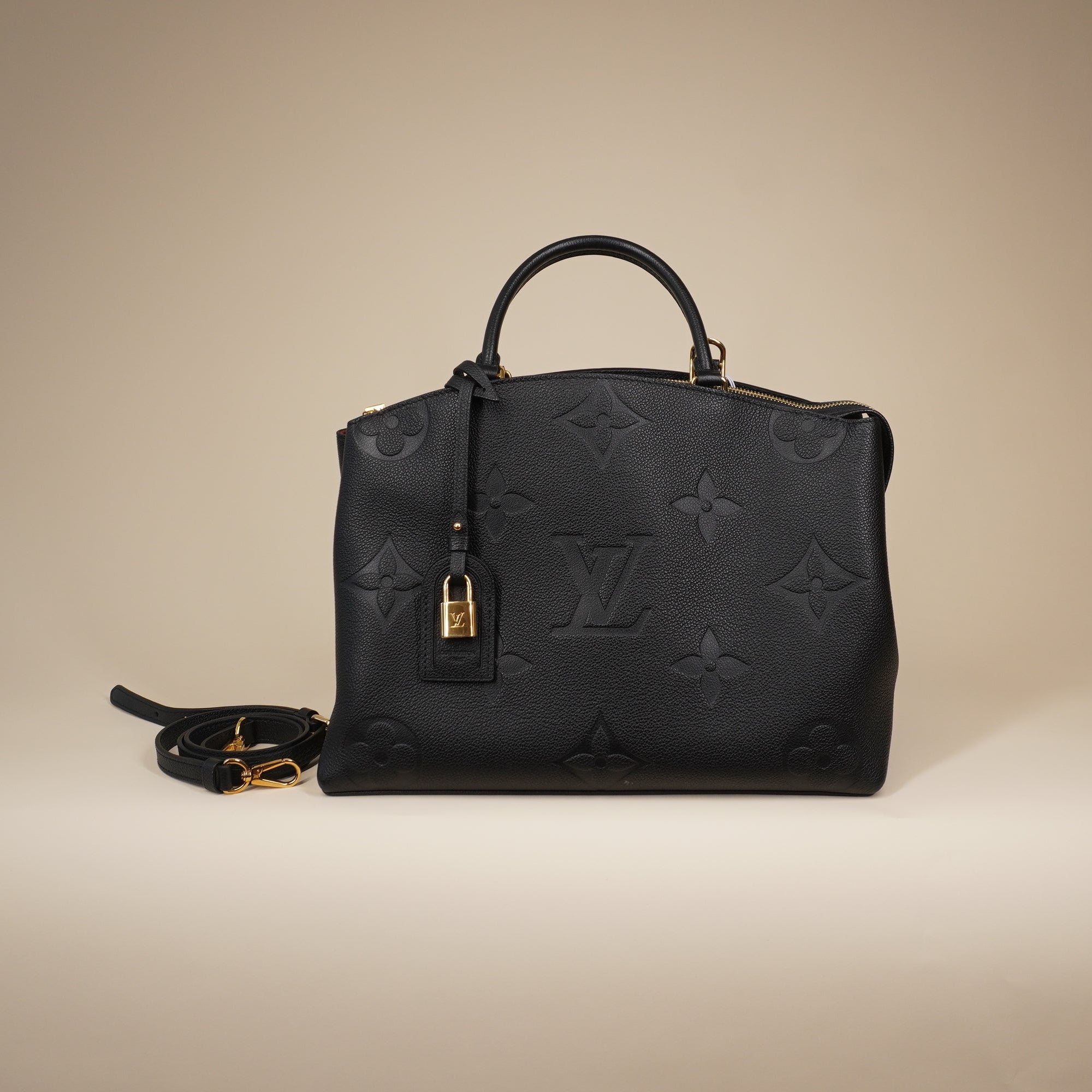 PRE-OWNED LV Black Empreinte Monogram Grand Palais Shoulder Bag