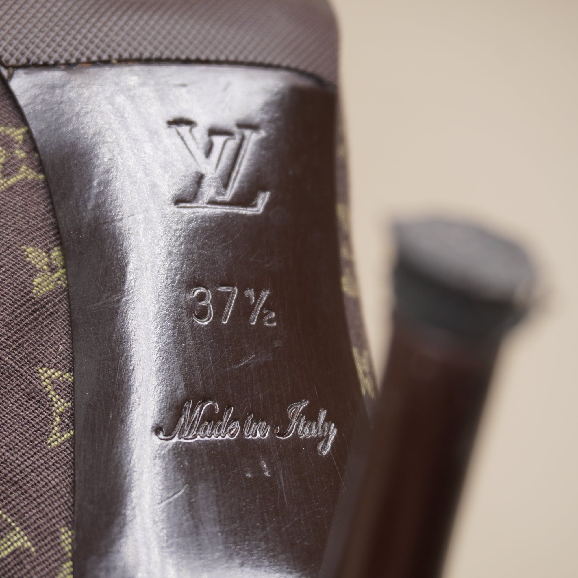 PRE-OWNED LV Mimosa Mini Lin Ankel Boots 37