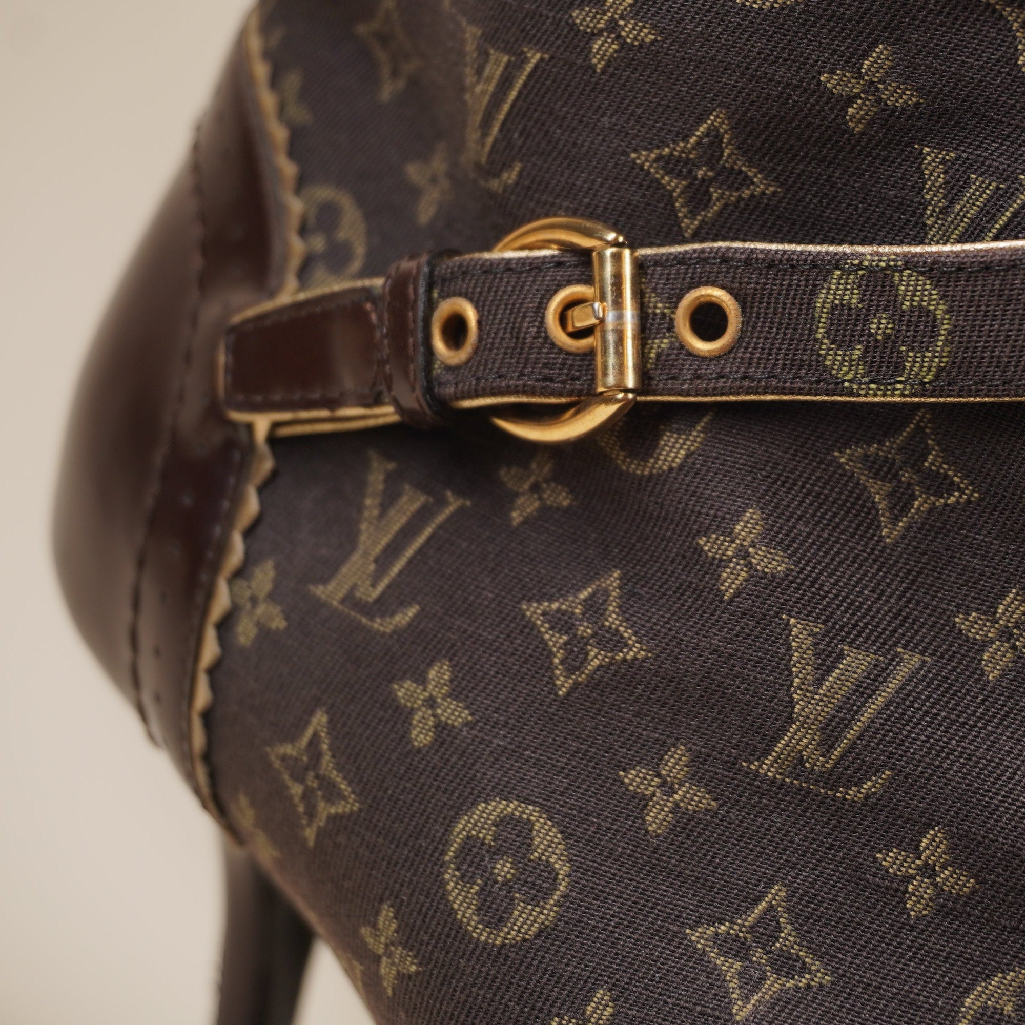 PRE-OWNED LV Mimosa Mini Lin Ankel Boots 37.5