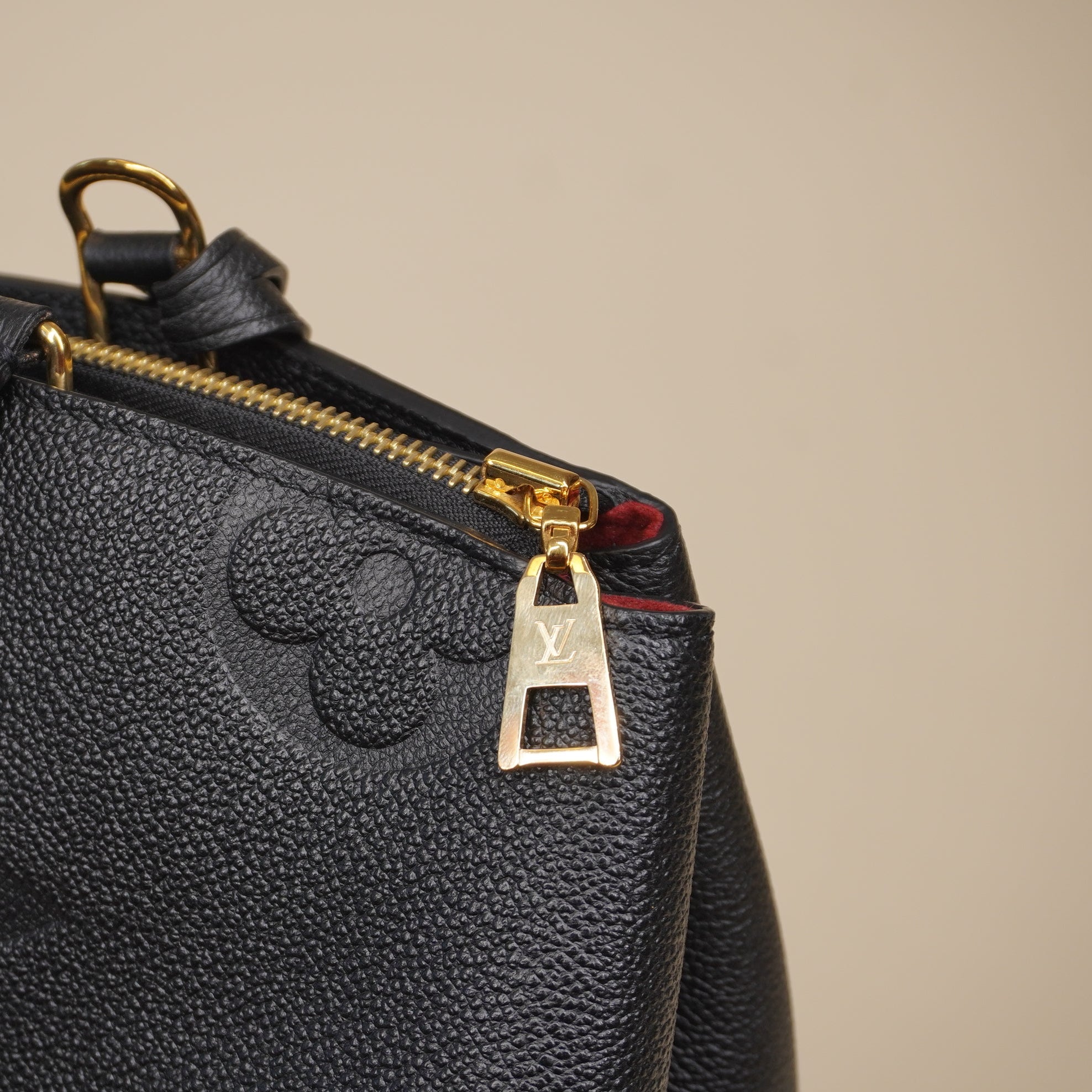 PRE-OWNED LV Black Empreinte Monogram Grand Palais Shoulder Bag