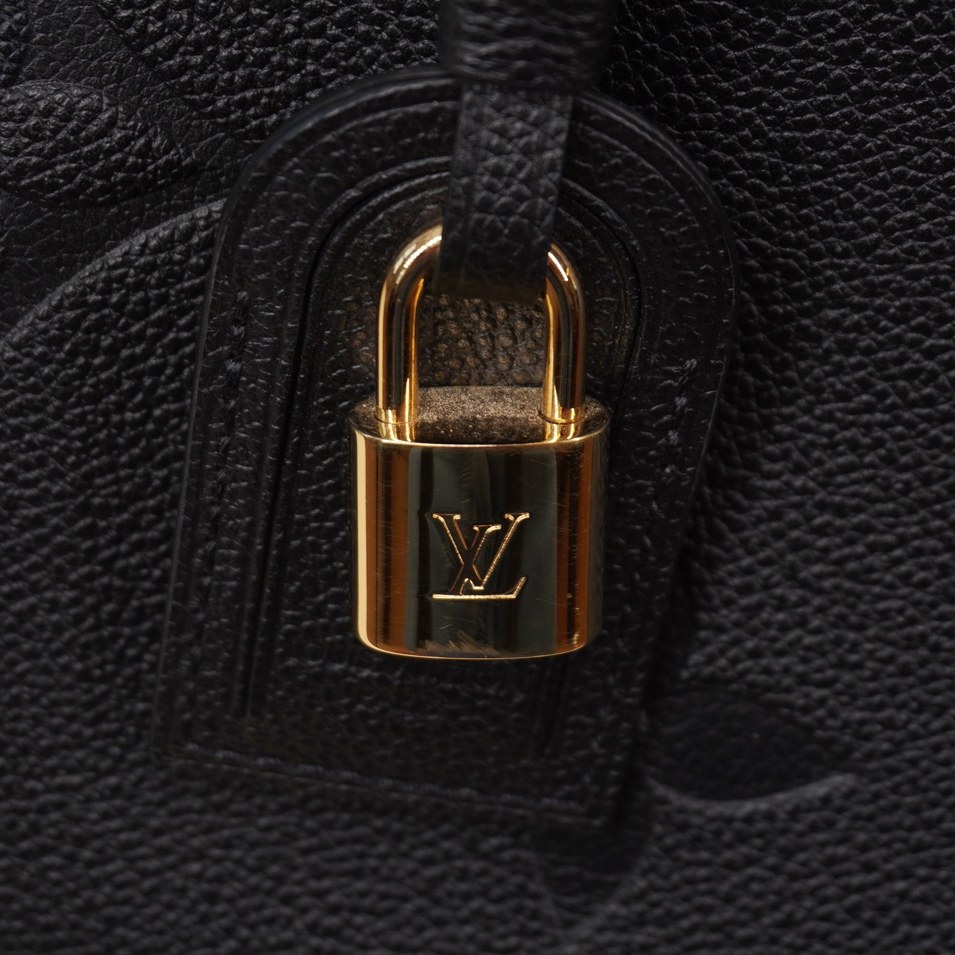 PRE-OWNED LV Black Empreinte Monogram Grand Palais Shoulder Bag