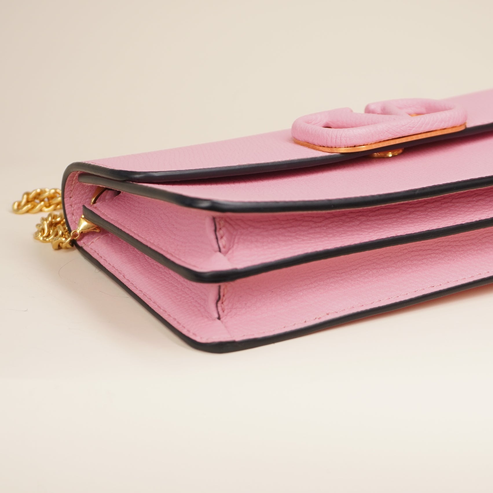 PRE-OWNED Pink Vlogo Crossbody Bag &amp; Card Holder Combo