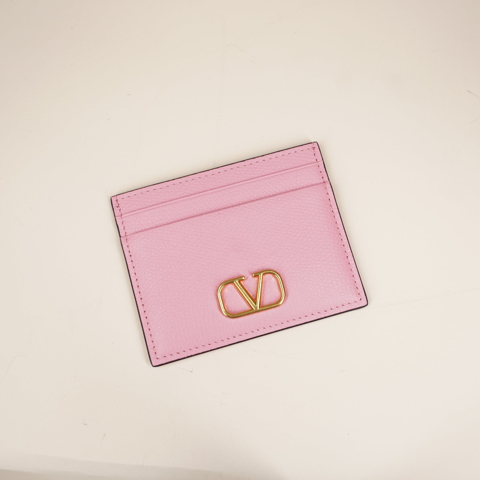 PRE-OWNED Pink Vlogo Crossbody Bag &amp; Card Holder Combo