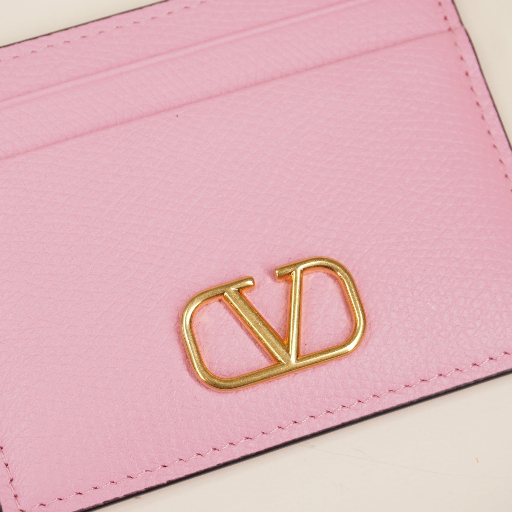 PRE-OWNED Pink Vlogo Crossbody Bag &amp; Card Holder Combo