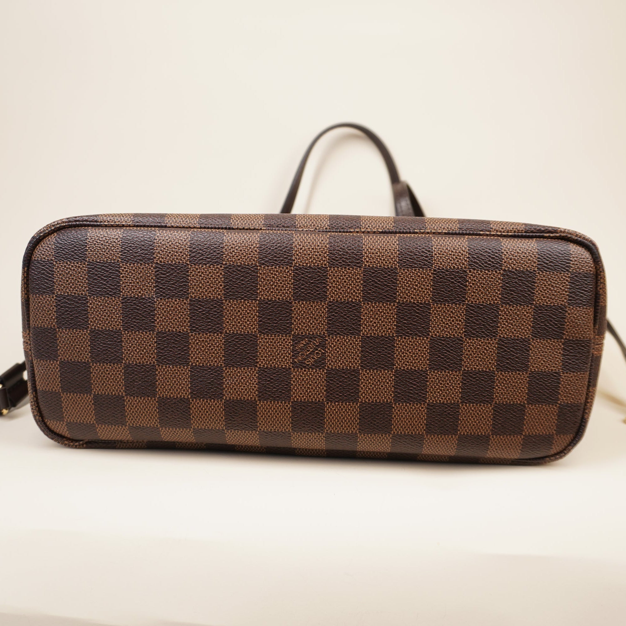 PRE-OWNED LV Neverfull PM Damier Ebene Shoulder Bag