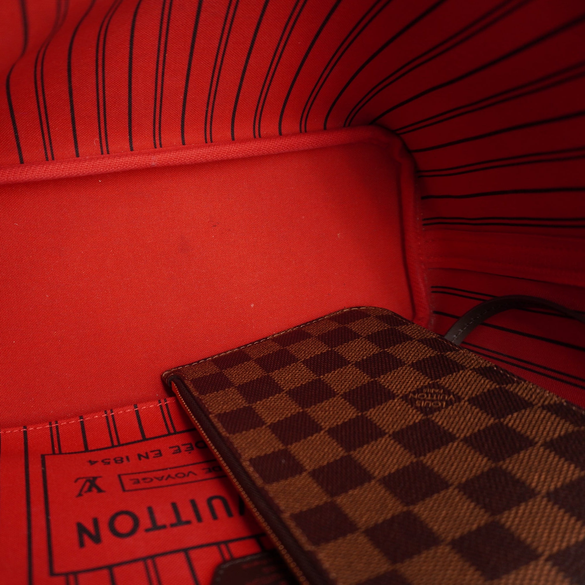 PRE-OWNED LV Neverfull PM Damier Ebene Shoulder Bag