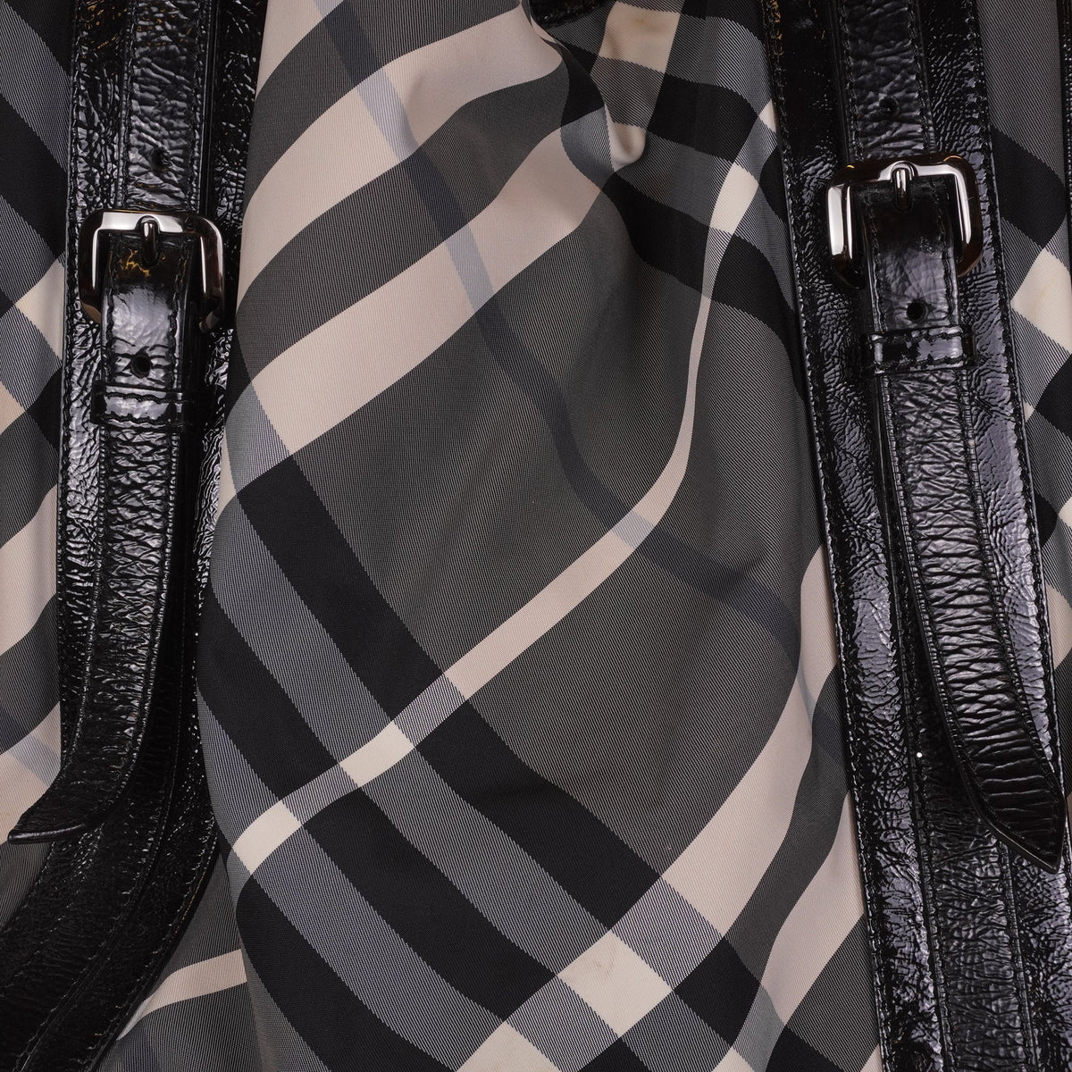 PRE-OWNED Beat Check Nylon Tote Bag