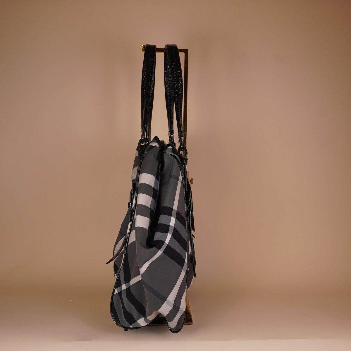 PRE-OWNED Beat Check Nylon Tote Bag