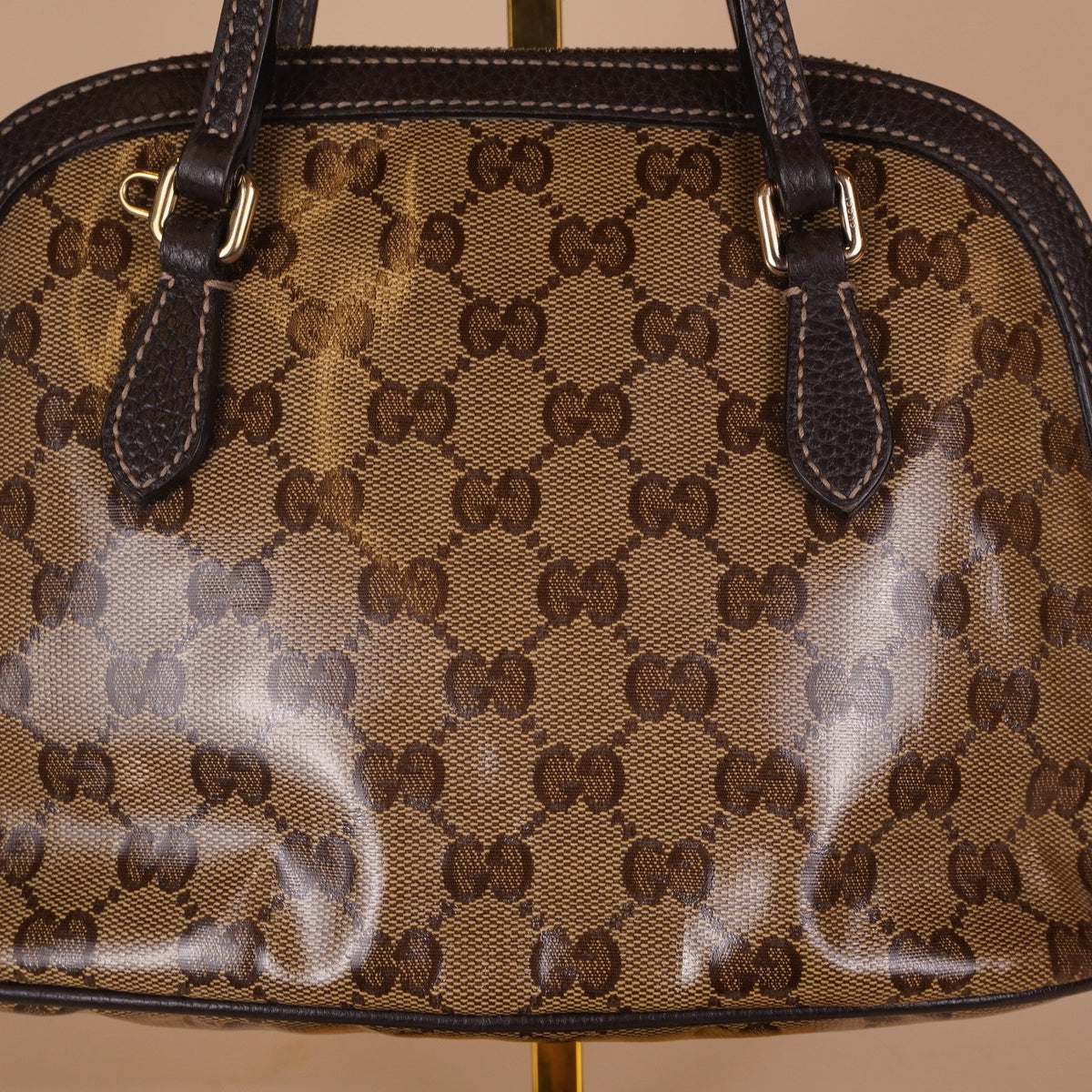 PRE-OWNED GG Satchel Dome Mini GG Crystal 2016-2026