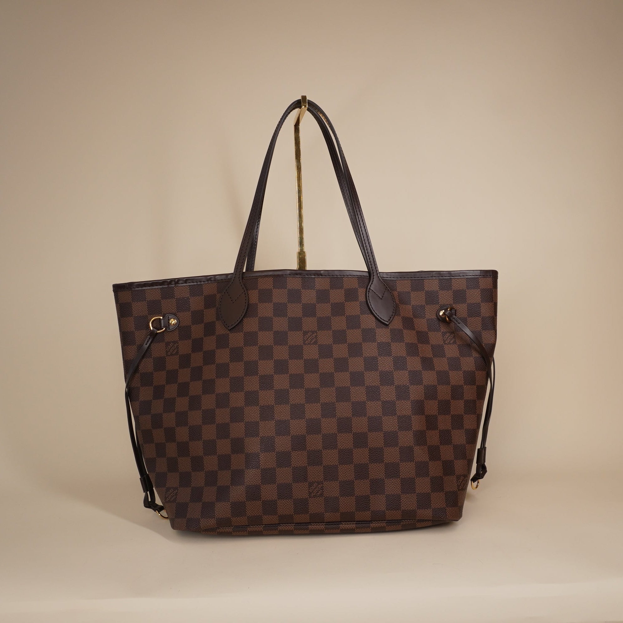 PRE-OWNED LV Neverfull MM Damier Ebene Canvas Shoulder Bag