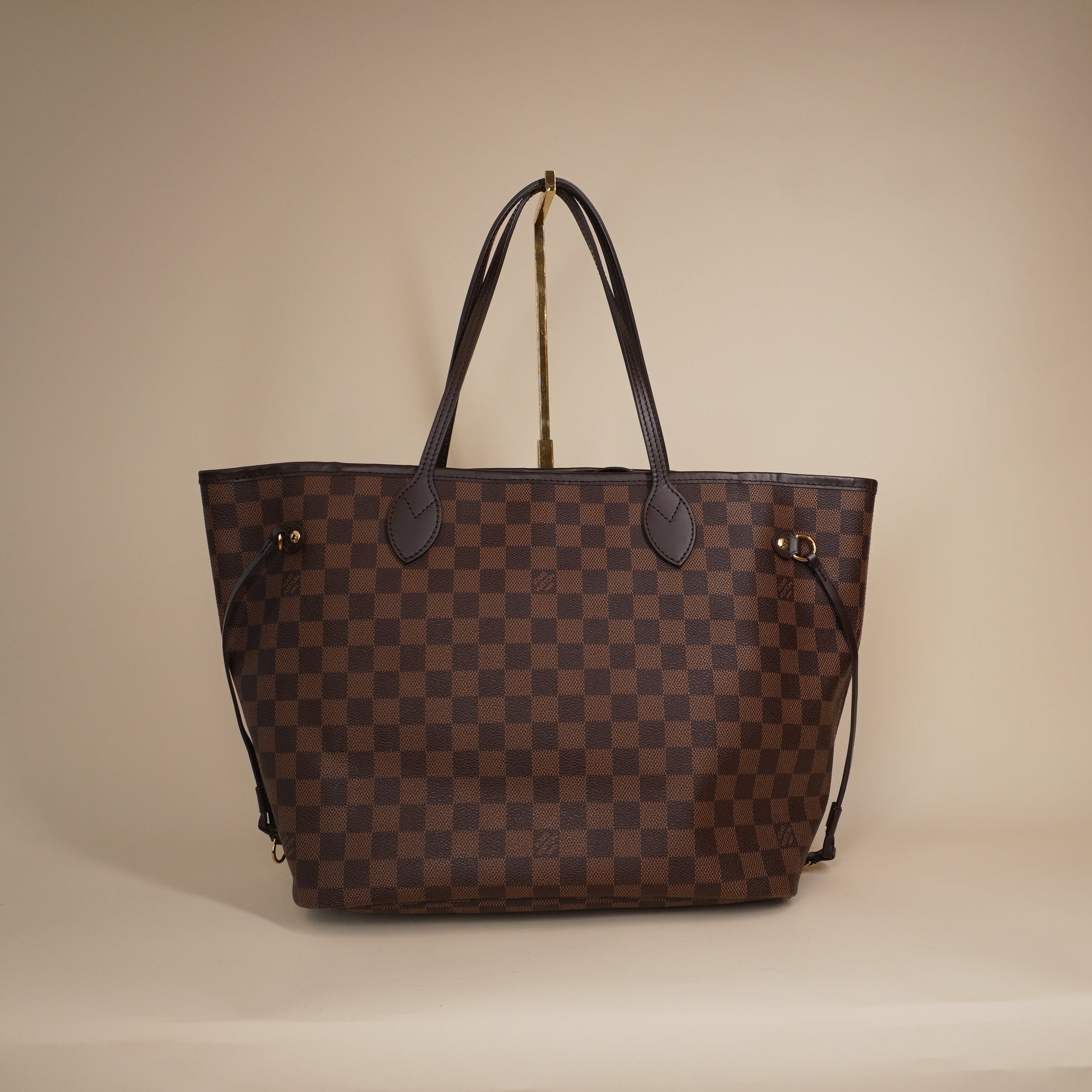 PRE-OWNED LV Damier Ebene Canvas Neverfull MM Shoulder Bag