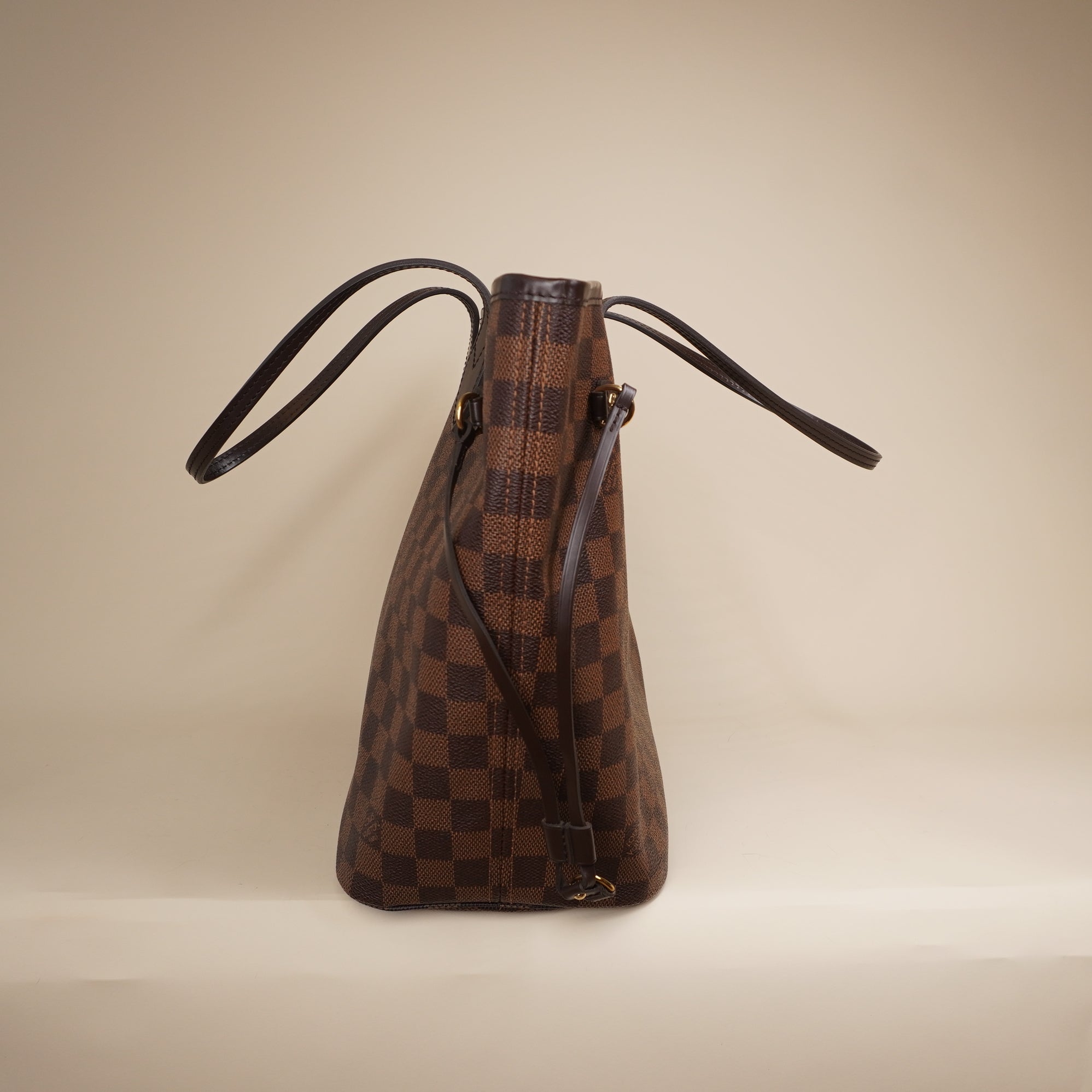 PRE-OWNED LV Neverfull MM Damier Ebene Canvas Shoulder Bag