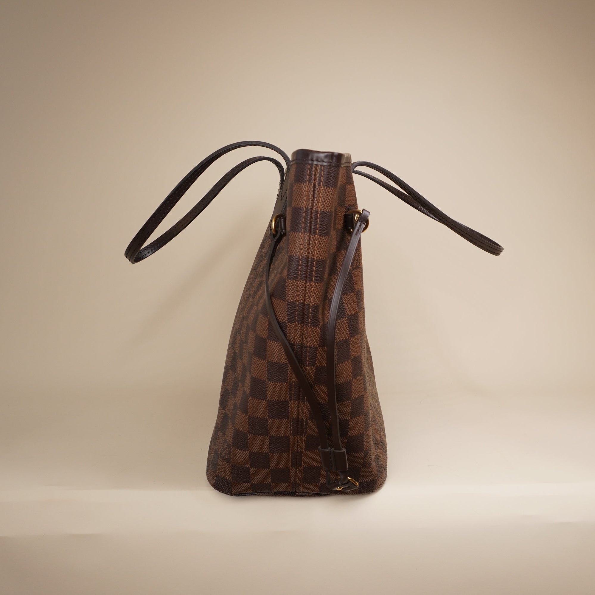 PRE-OWNED LV Damier Ebene Canvas Neverfull MM Shoulder Bag
