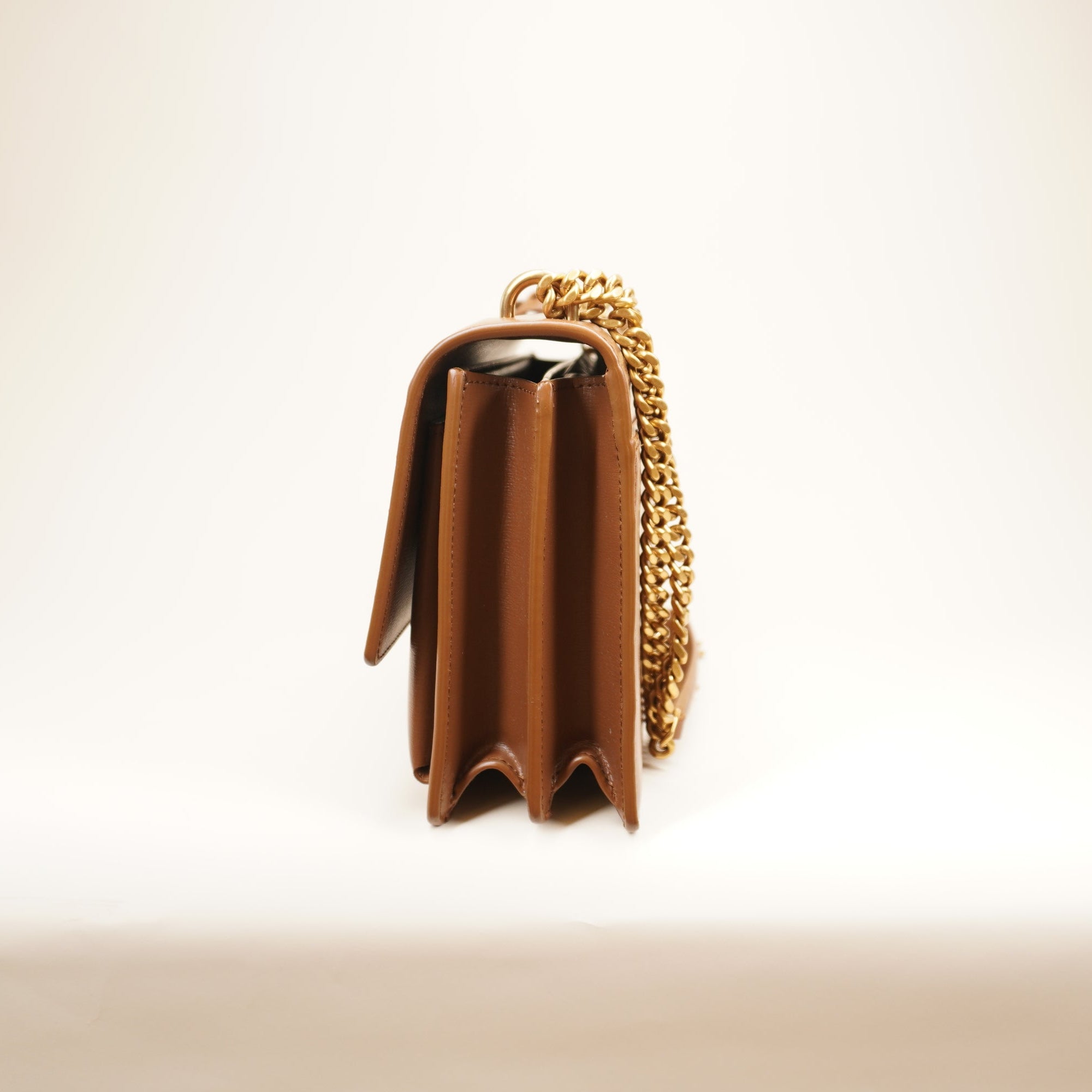 PRE-OWNED Brown Sunset Smooth Leather Shoulder Bag