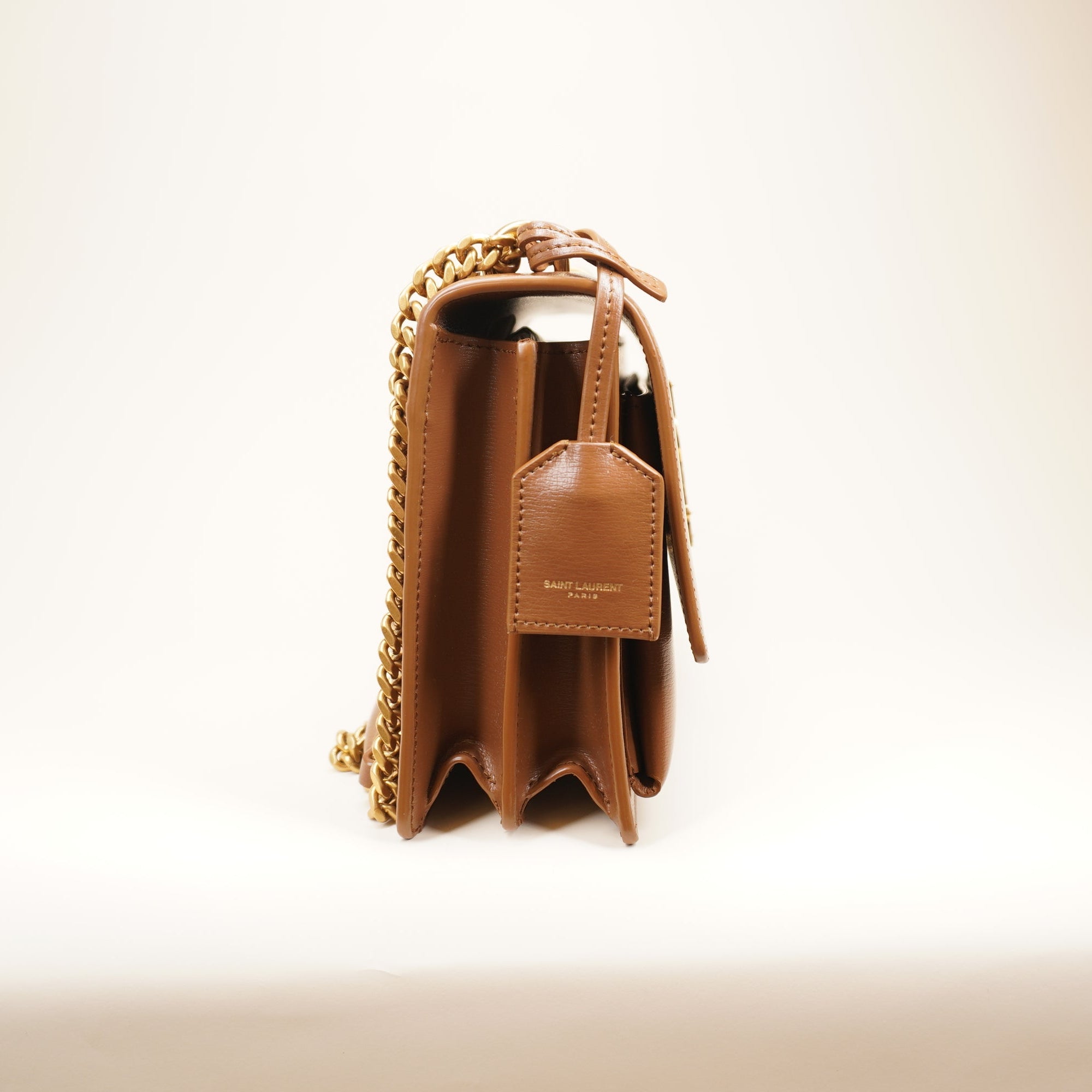 PRE-OWNED Brown Sunset Smooth Leather Shoulder Bag