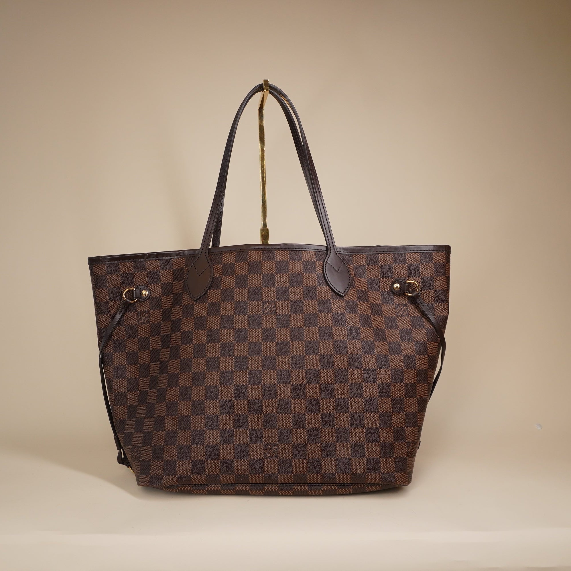 PRE-OWNED LV Damier Ebene Canvas Neverfull MM Shoulder Bag