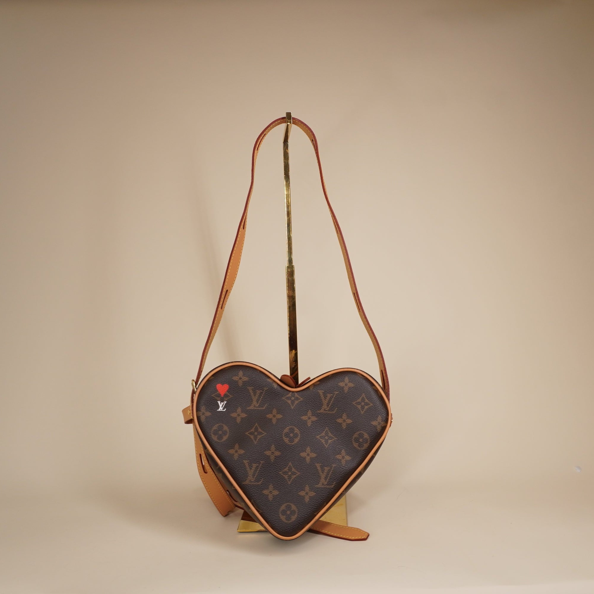 PRE-OWNED LV Monogram Game On Coeur Heart Shoulder Bag