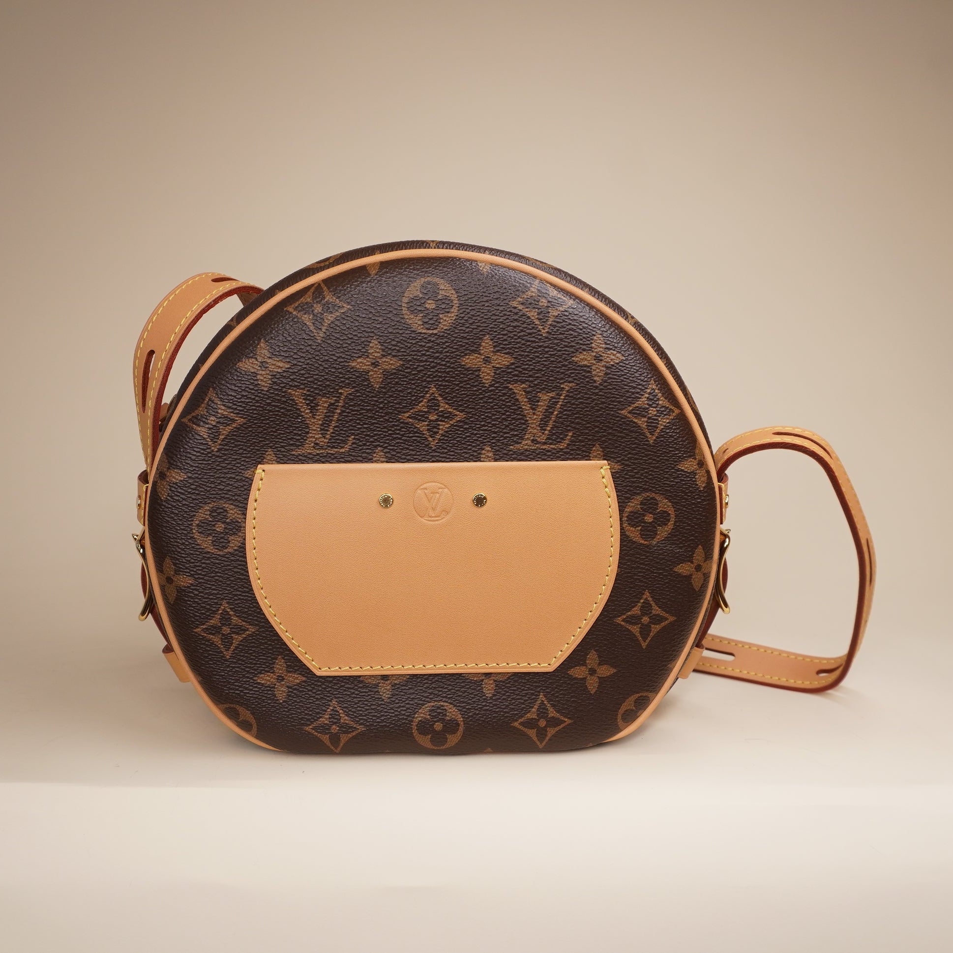 PRE-OWNED LV Boite Chapeau Souple Bag Monogram Canvas MM Shoulder Bag