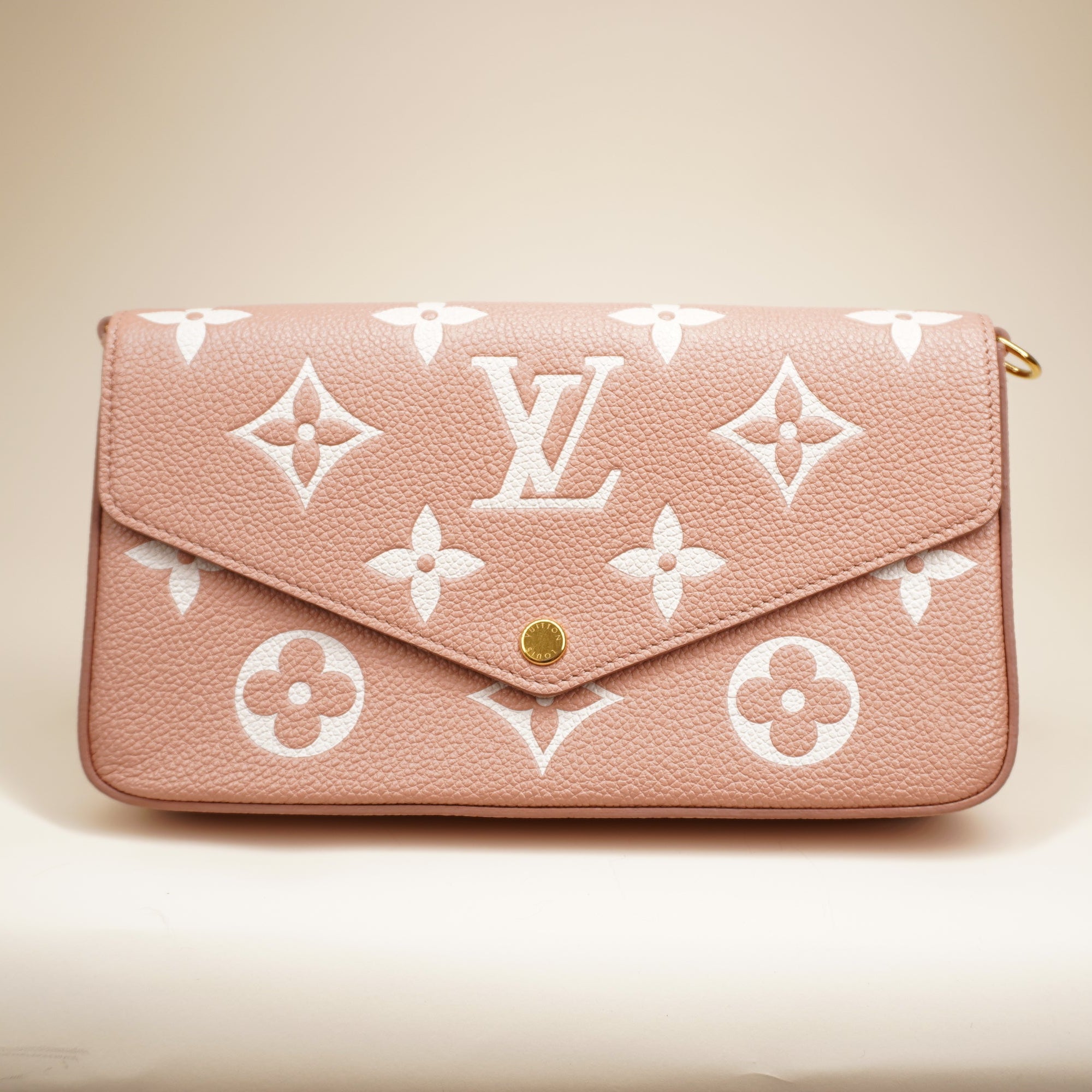 PRE-OWNED LV Trianon Empreinte Monogram Giant Felicie Pochette Shoulder Bag