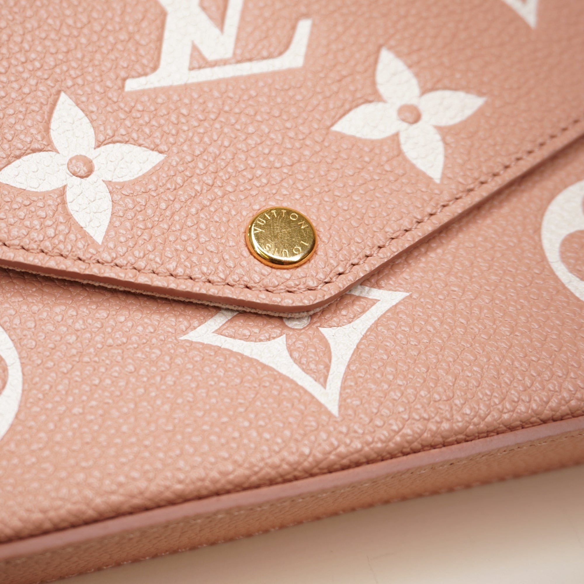 PRE-OWNED LV Trianon Empreinte Monogram Giant Felicie Pochette Shoulder Bag