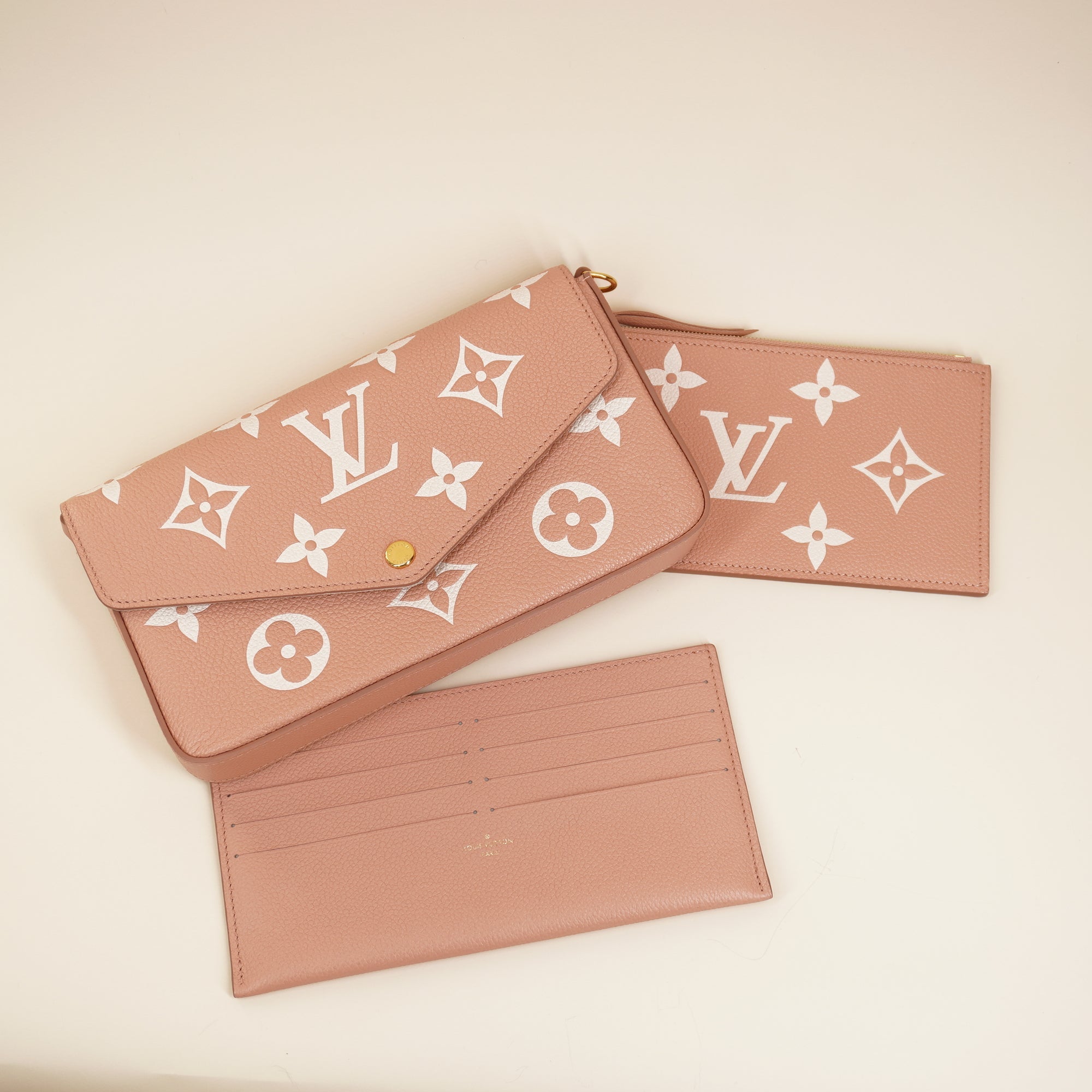 PRE-OWNED LV Trianon Empreinte Monogram Giant Felicie Pochette Shoulder Bag