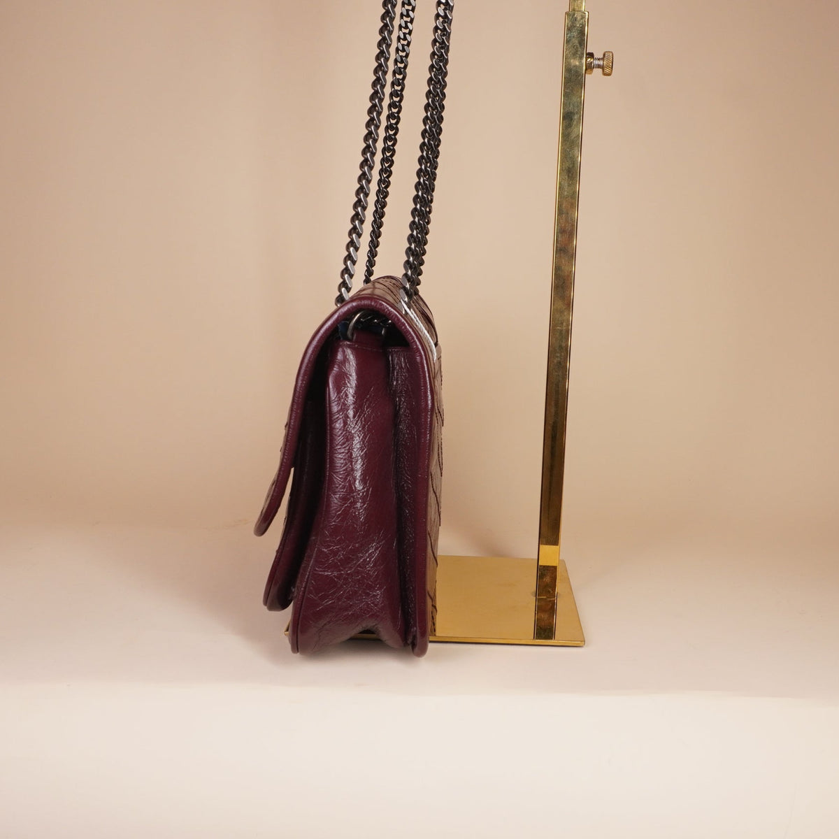 PRE-OWNED Burgundy Leather Niki Medium Shoulder Bag