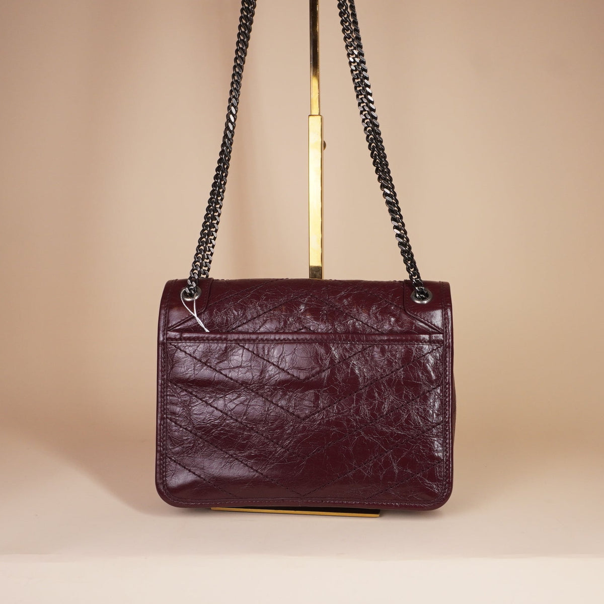 PRE-OWNED Burgundy Leather Niki Medium Shoulder Bag