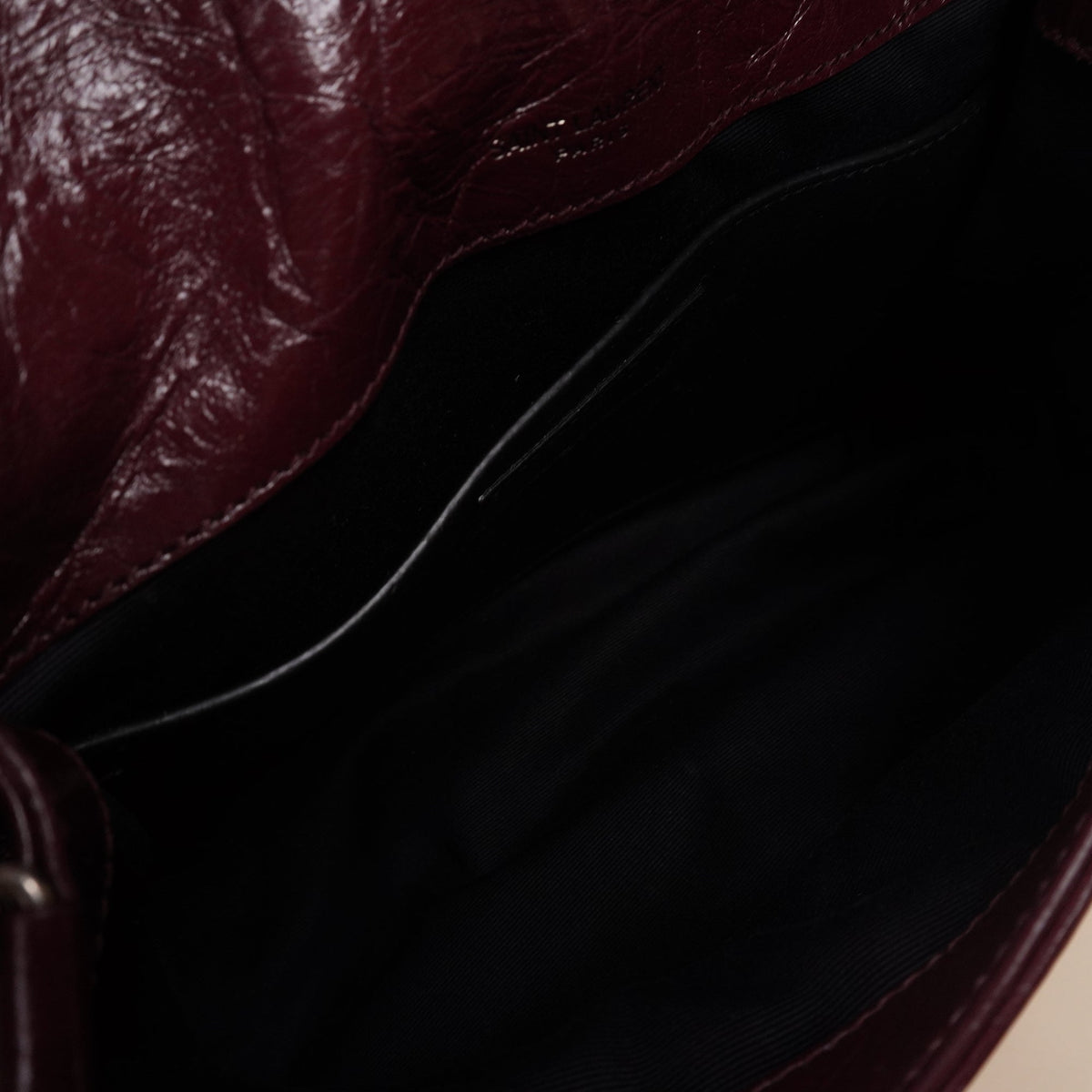 PRE-OWNED Burgundy Leather Niki Medium Shoulder Bag