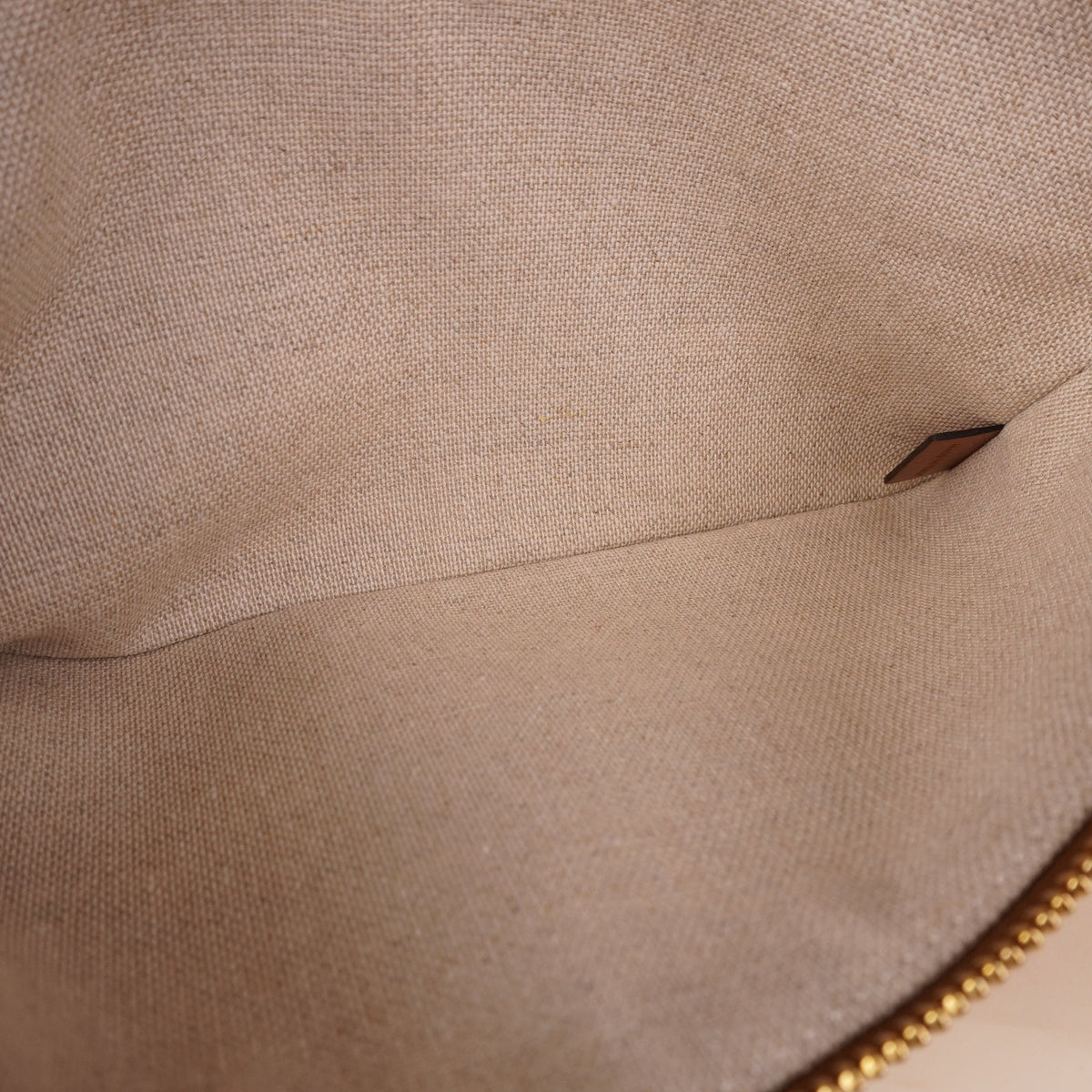 PRE-OWNED Triomphe Canvas Clutch Calfskin Trim