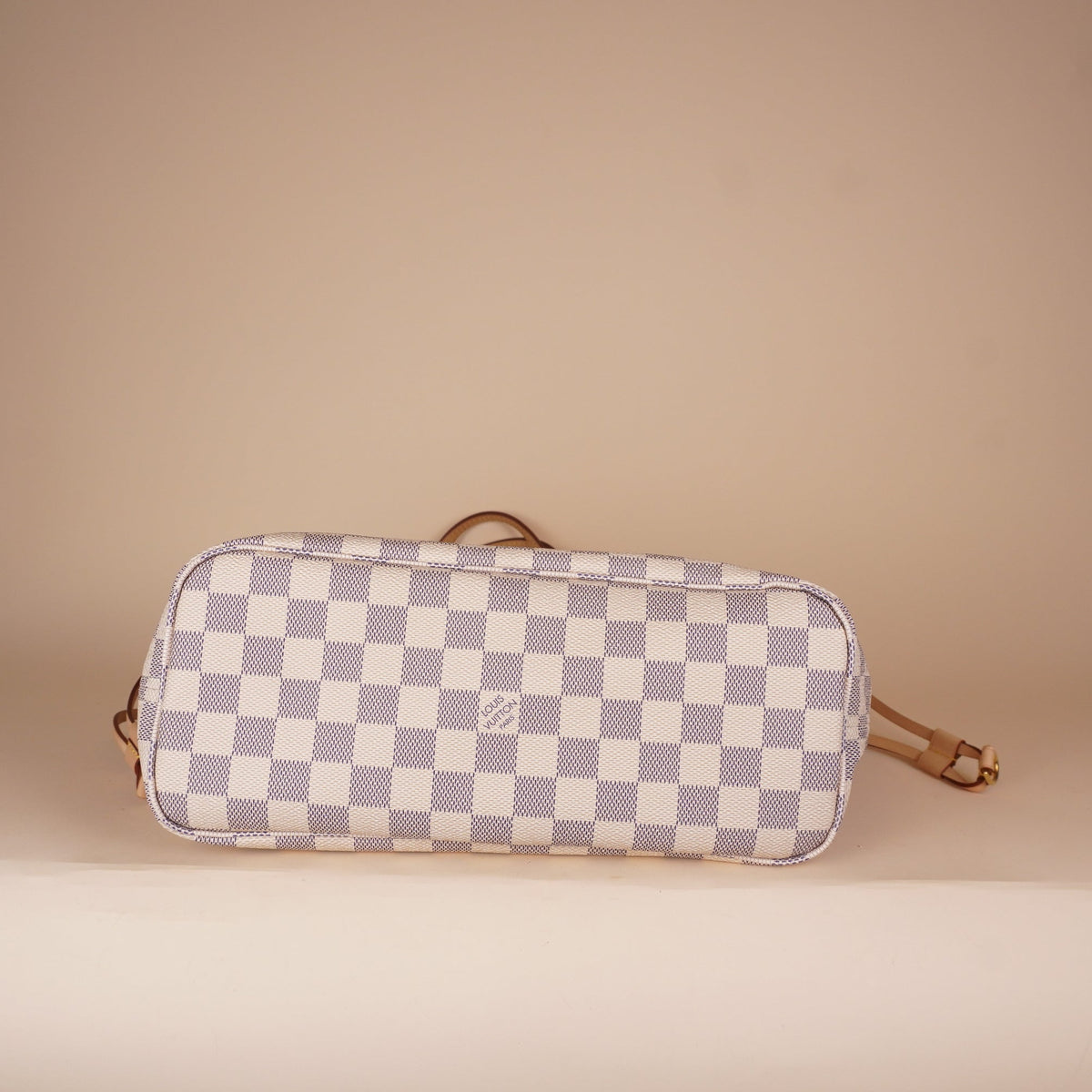 PRE-OWNED LV Damier Azur Canvas Neverfull PM Shoulder Bag with Pouch