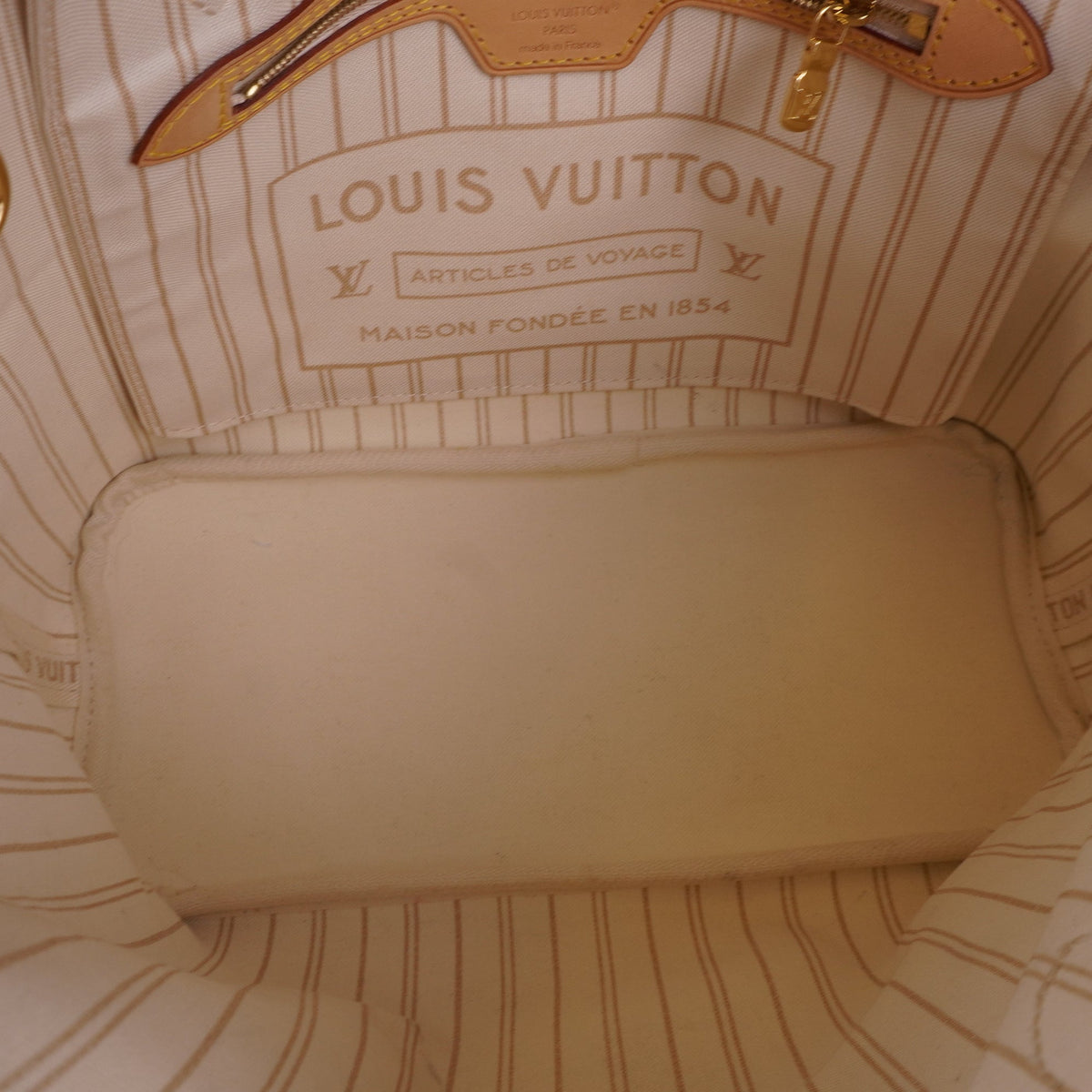 PRE-OWNED LV Damier Azur Canvas Neverfull PM Shoulder Bag with Pouch
