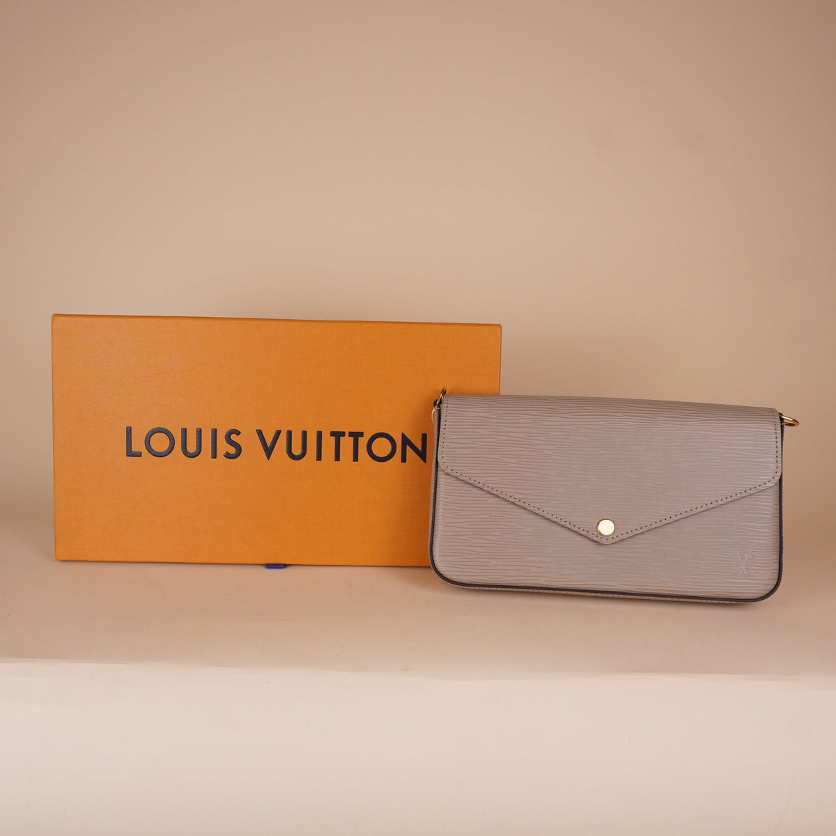 PRE-OWNED LV Félicie Pochette Galet Epi Leather Crossbody Bag