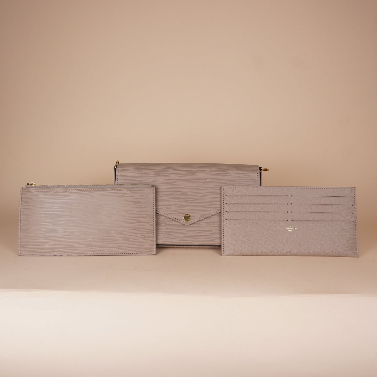 PRE-OWNED LV Félicie Pochette Galet Epi Leather Crossbody Bag