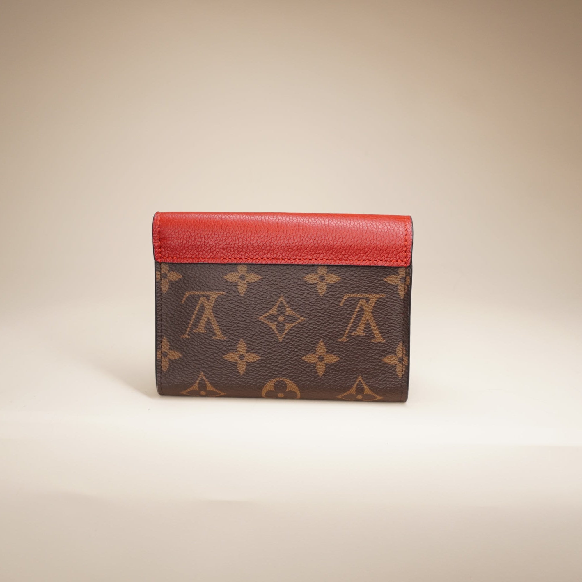 PRE-OWNED LV Pallas Wallet NM Monogram Canvas and Calfskin Compact