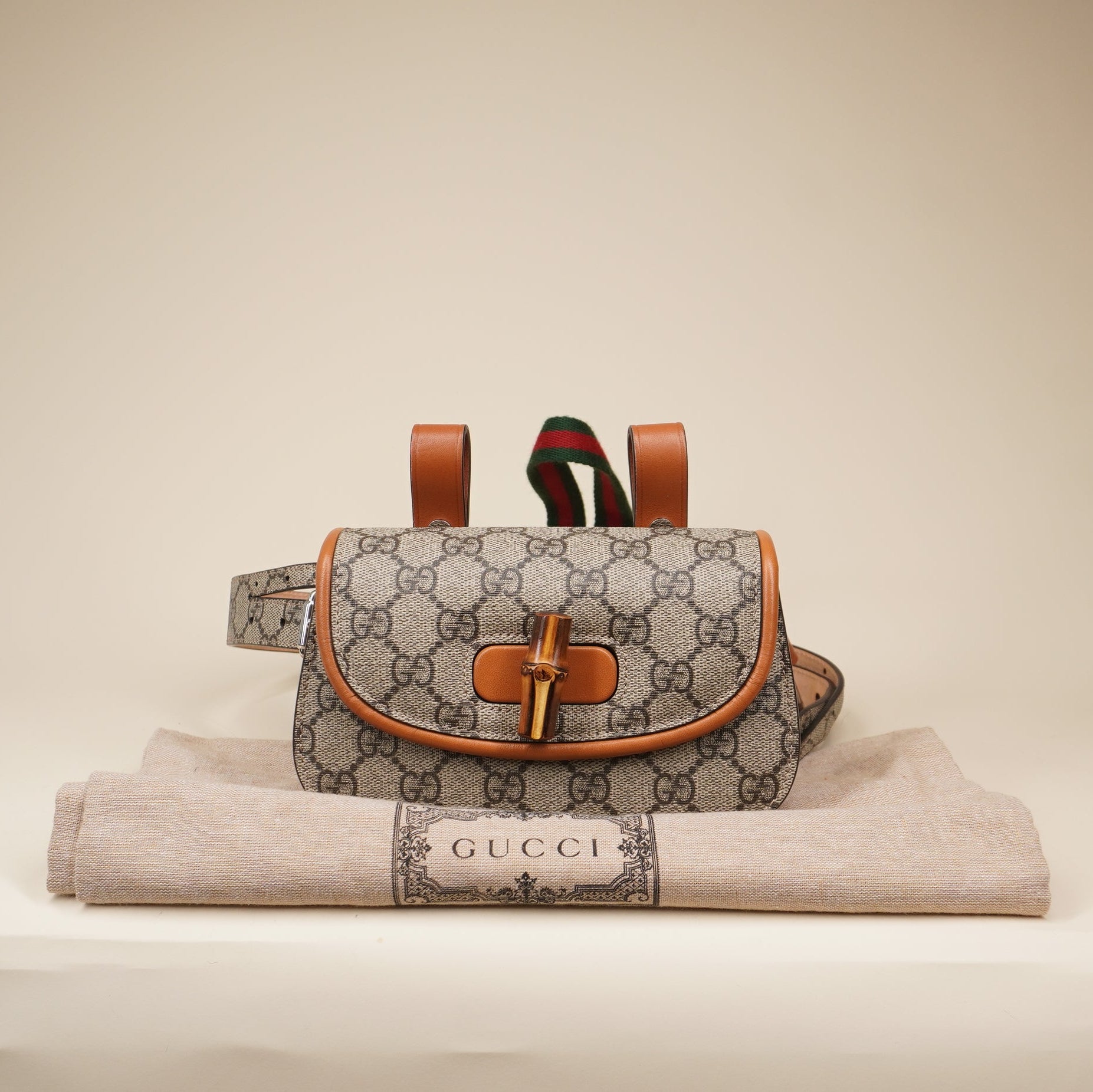 PRE-OWNED GG Runaway Bamboo 1947 Mini Belt-Shoulder Bag