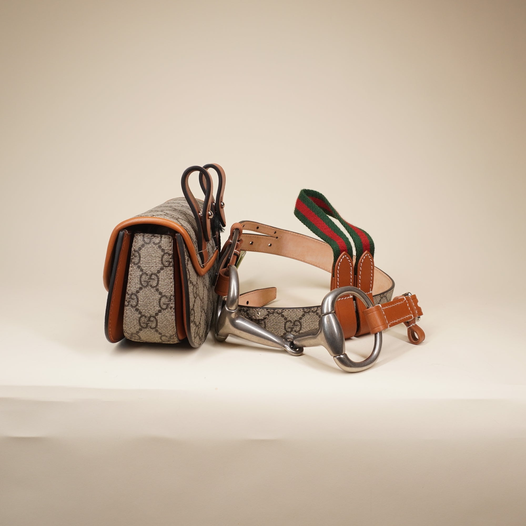 PRE-OWNED GG Runaway Bamboo 1947 Mini Belt-Shoulder Bag