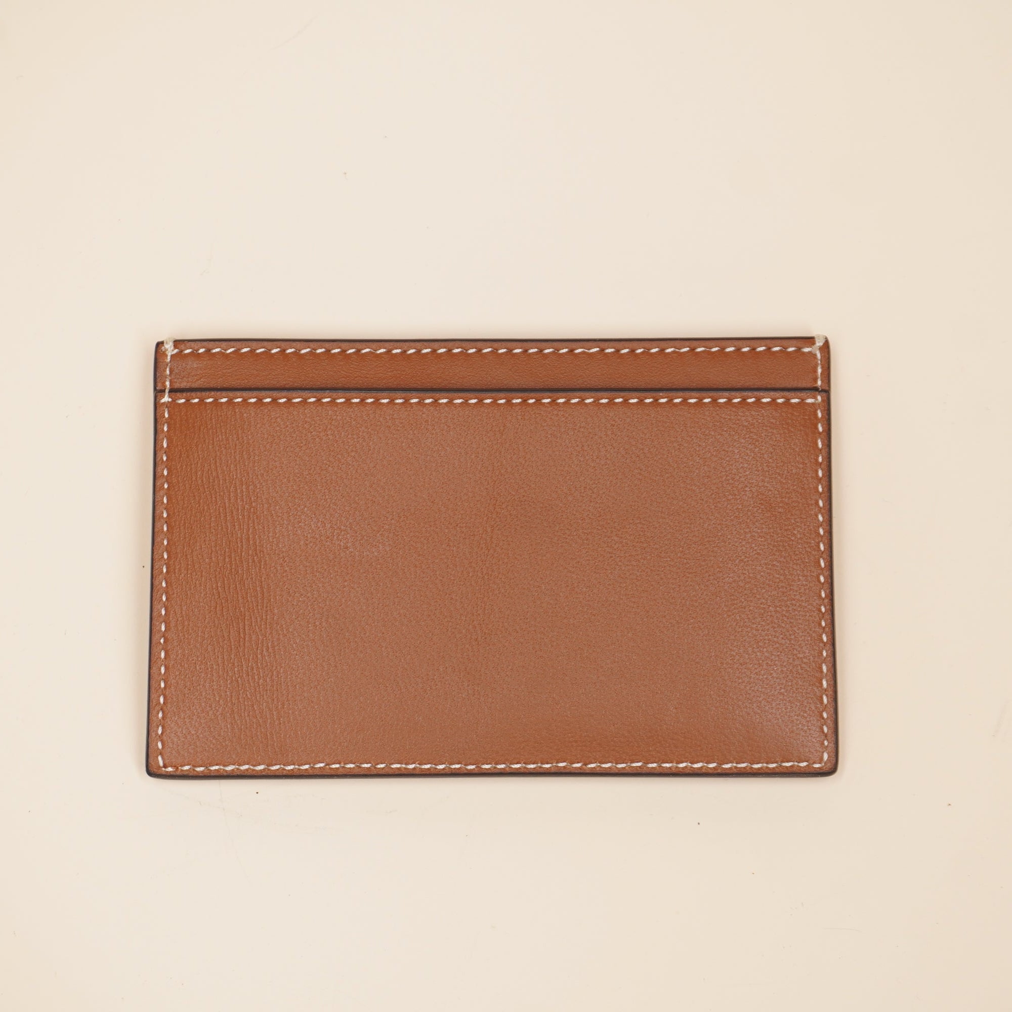 PRE-OWNED Leather Brown Card Holder