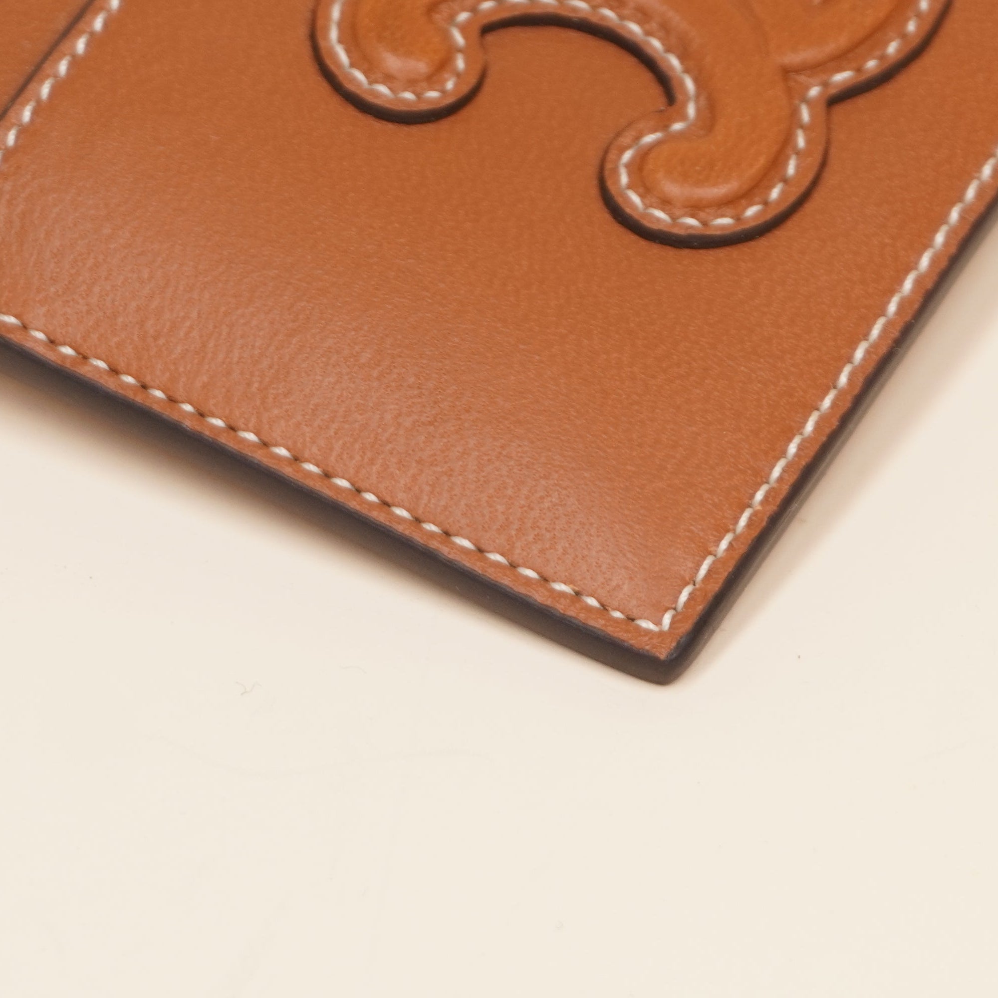 PRE-OWNED Leather Brown Card Holder