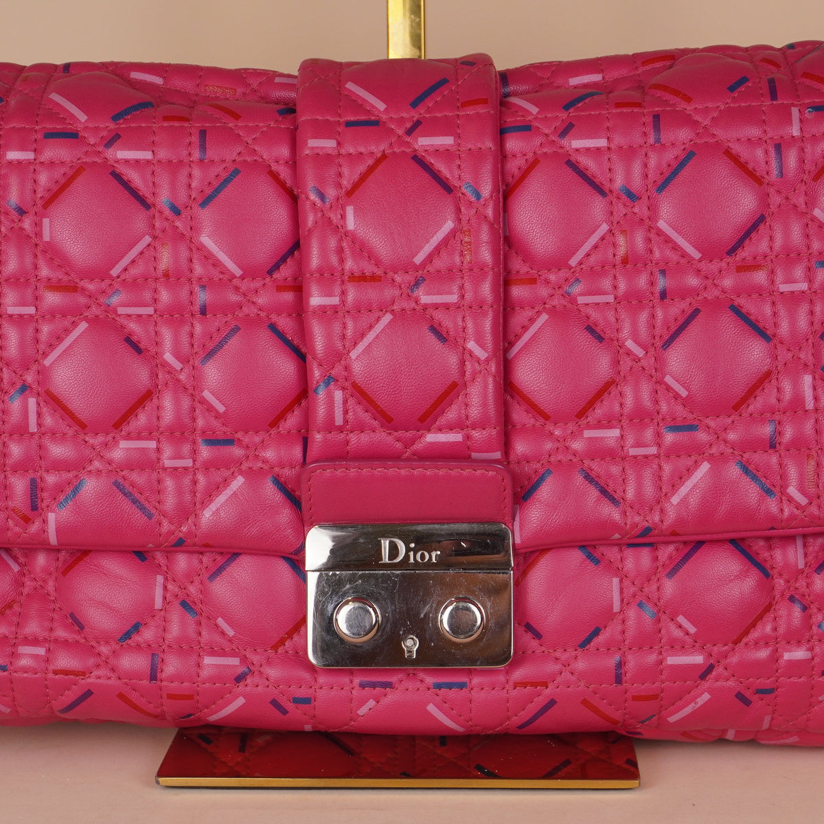 PRE-OWNED Sprinkle Pink New Lock Flap Shoulder Bag