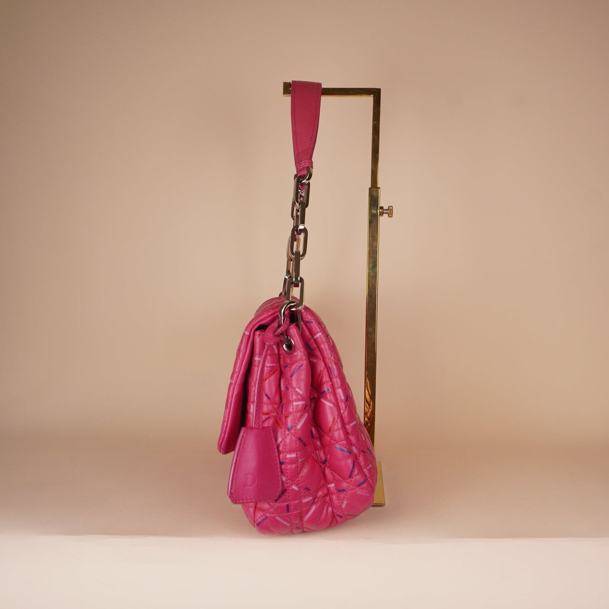 PRE-OWNED Sprinkle Pink New Lock Flap Shoulder Bag