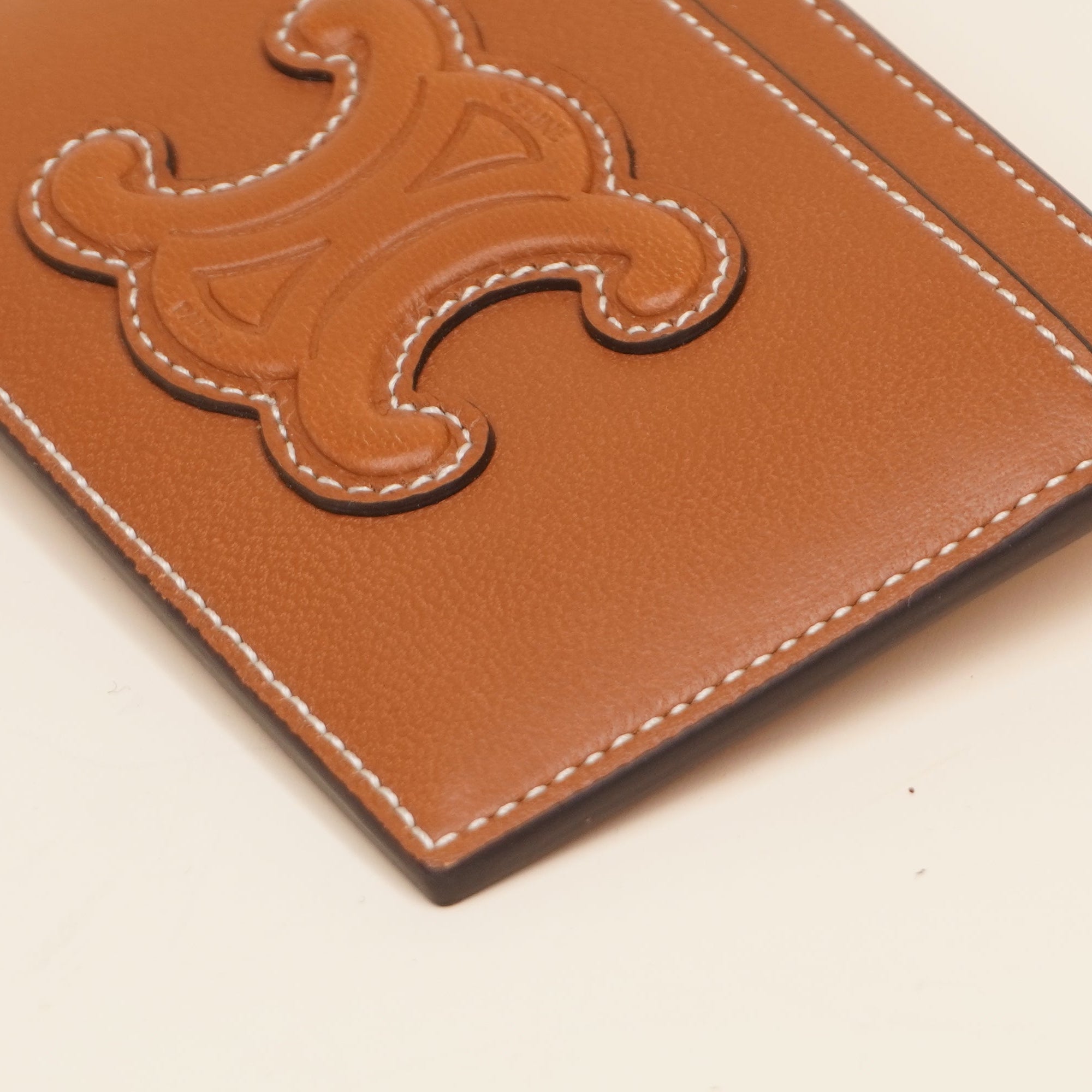 PRE-OWNED Leather Brown Card Holder